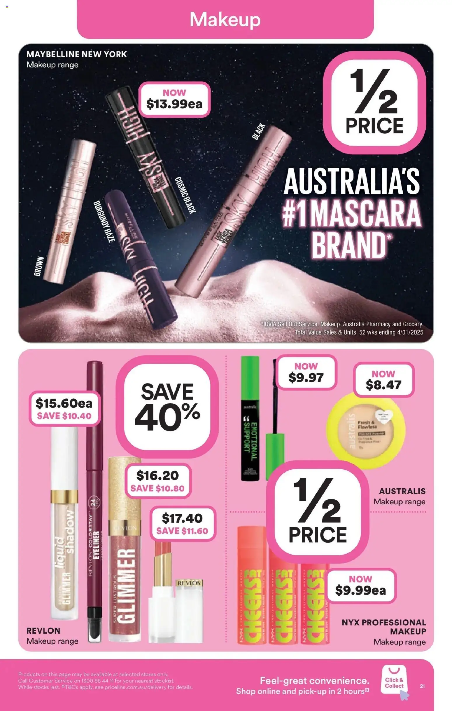 Priceline Pharmacy catalogue - valid from 11.12.2025 | Page: 21 | Products: Eyeliner, Makeup