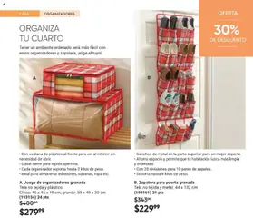 Vista previa de A. Juego de organizadores granada, Tela no tejida y plástico. Chico: 45 x 45 x 19 cm; grande: 59 x 49 x 30 cm, nuevo folleto de la tienda, válido en México a partir del 07.11.2025 | Página: 96