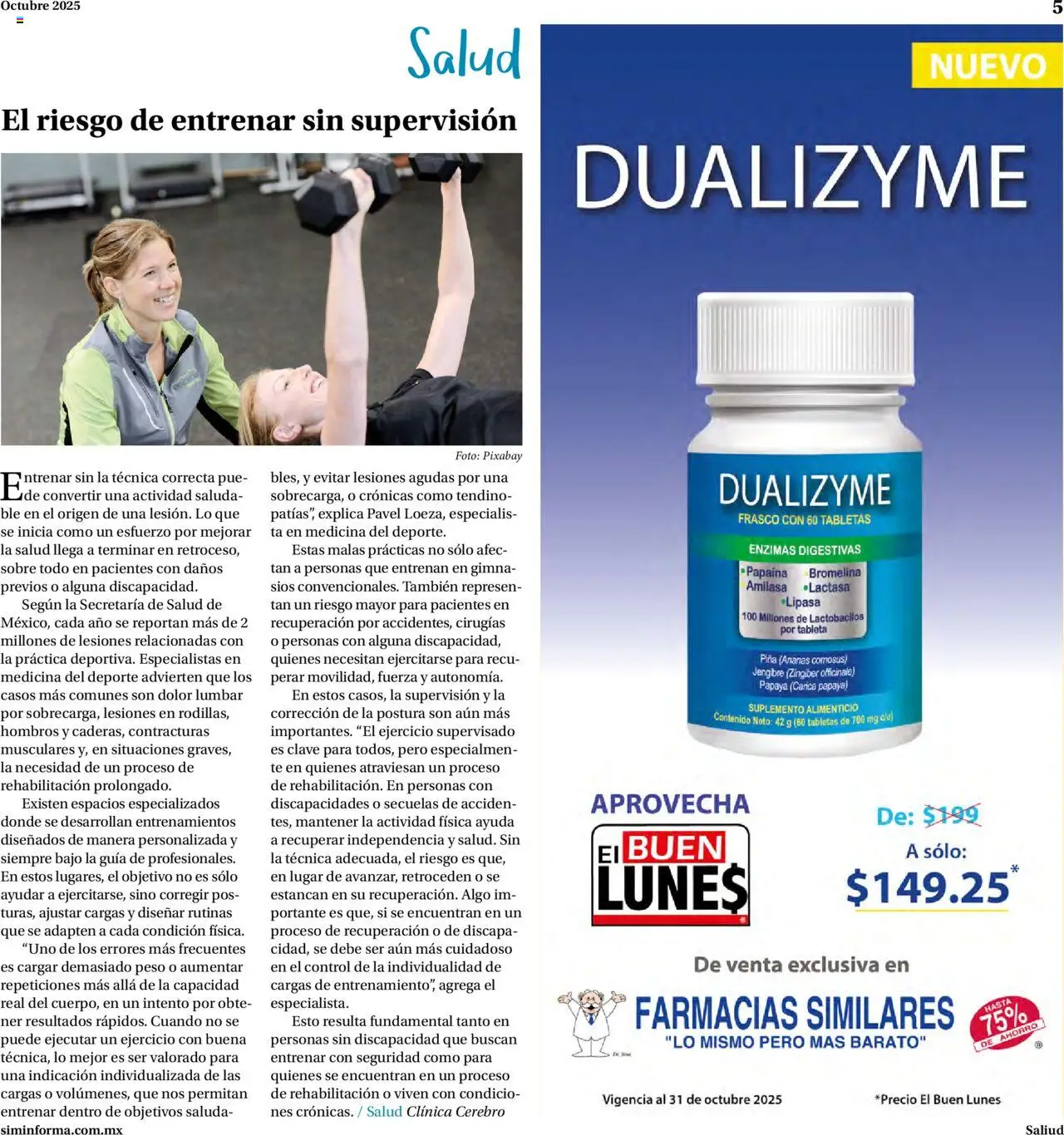 Nuevas ofertas de Farmacias Similares válidas en toda la República Mexicana desde el 01.10.2025. ¡Encuentra las mejores ofertas en Farmacias Similares - Catálogo! | Página: 5 | Productos: Frasco, Té, Tableta, Sobre