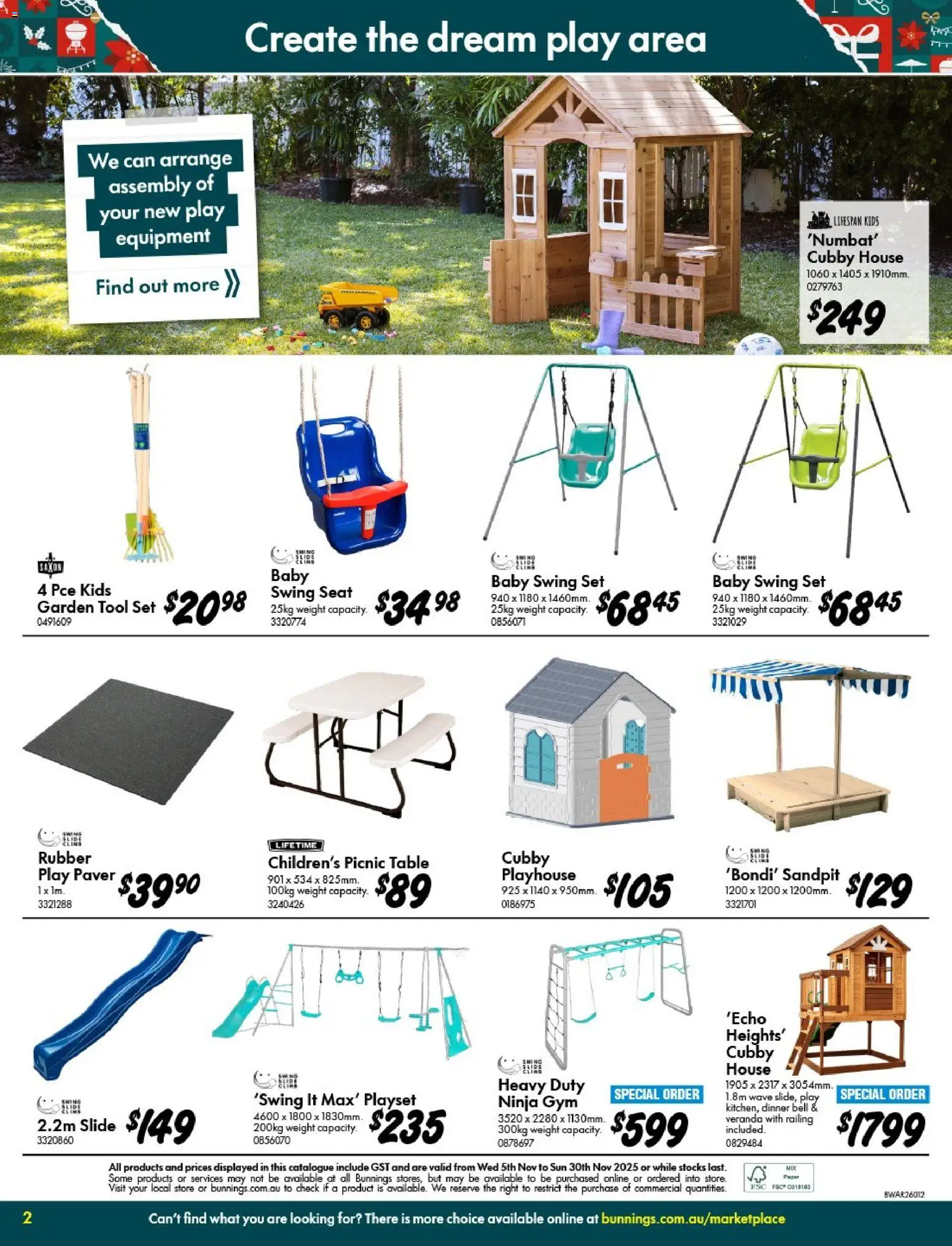 Bunnings Warehouse catalogue - valid from 05.11.2025 | Page: 2 | Products: Table, Weight