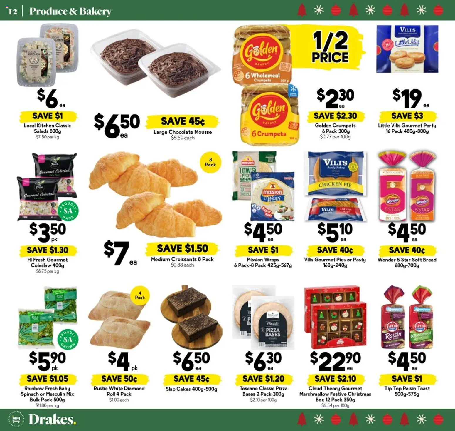 Drakes catalogue - valid from 17.12.2025 | Page: 12 | Products: Chocolate, Pizza, Chicken, Pies