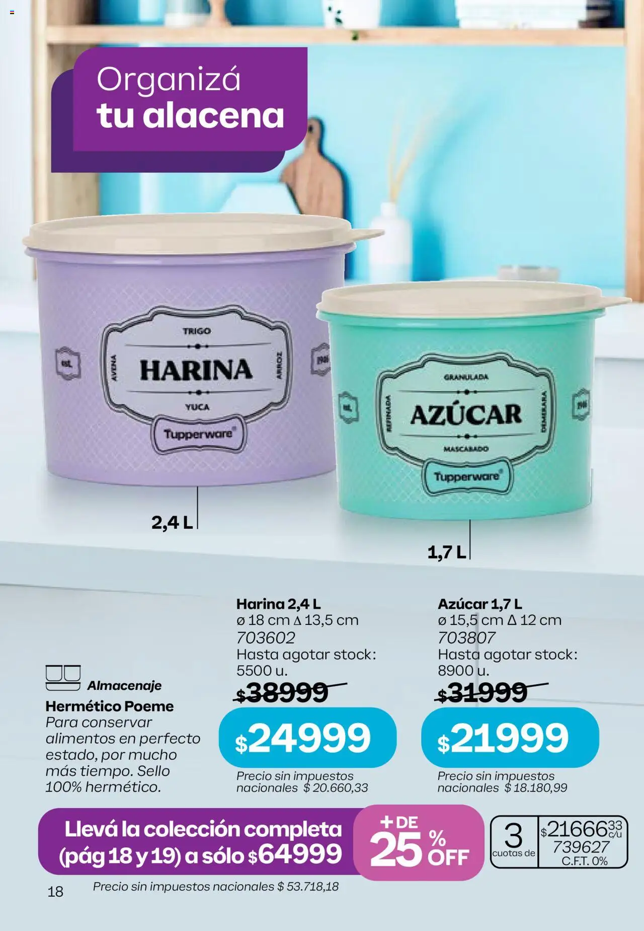 Tupperware Folleto │ válido desde el 08.09.2025 | Página: 19 | Productos: Alacena, Harina, Azucar, Avena