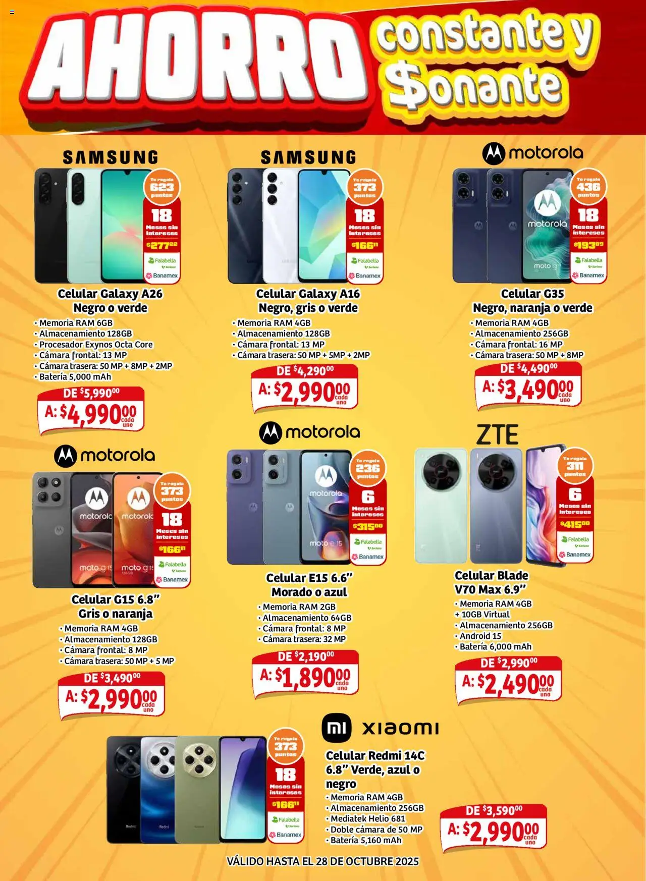 Nuevas ofertas de Soriana válidas en toda la República Mexicana desde el 16.10.2025. ¡Encuentra las mejores ofertas en Soriana - Pesito Valedor Mercado: Nay, Sin, Son! | Página: 24 | Productos: Cámara, Té, Batería