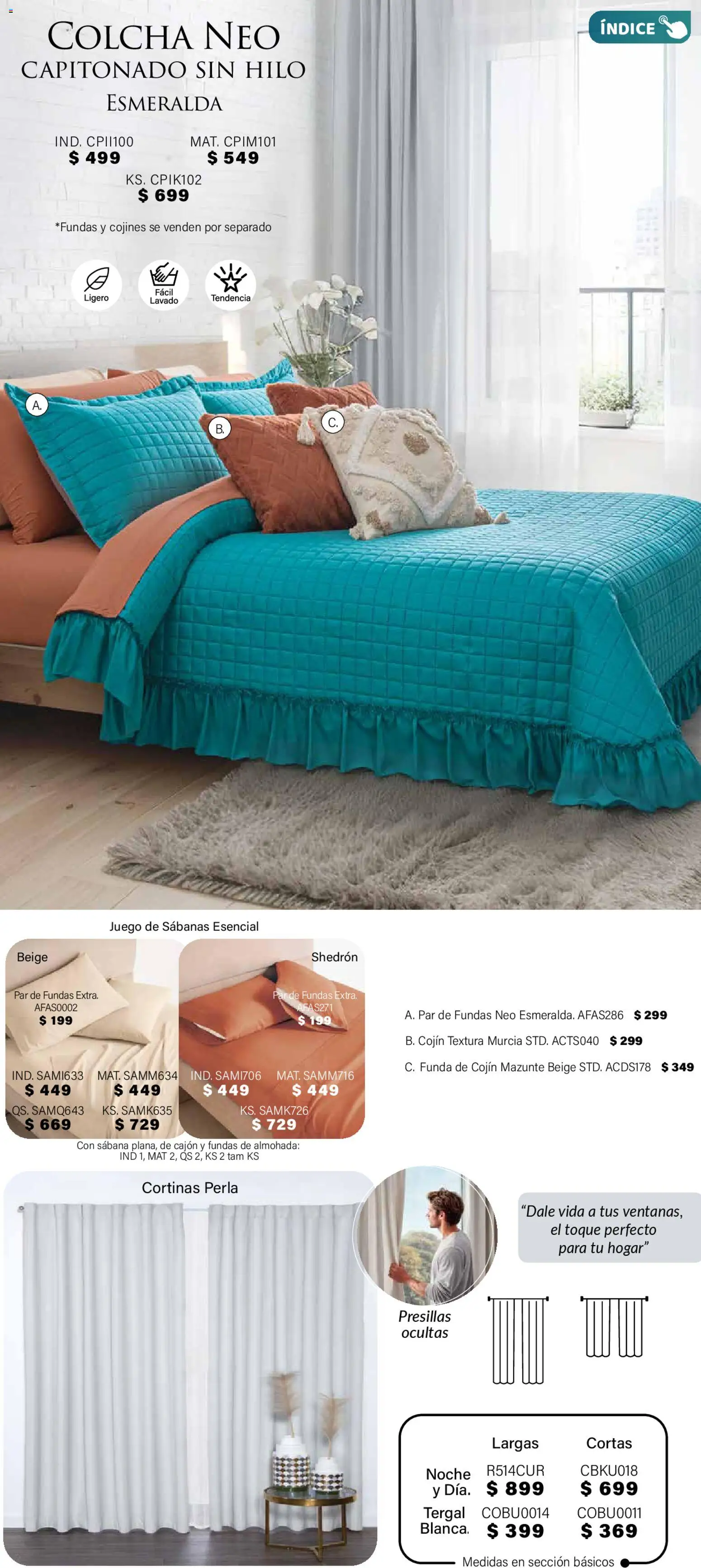 Nuevas ofertas de Colchas Concord válidas en toda la República Mexicana desde el 01.11.2025. ¡Encuentra las mejores ofertas en Colchas Concord Buen Fin! | Página: 65 | Productos: Juego, Funda, Almohada, Cortinas