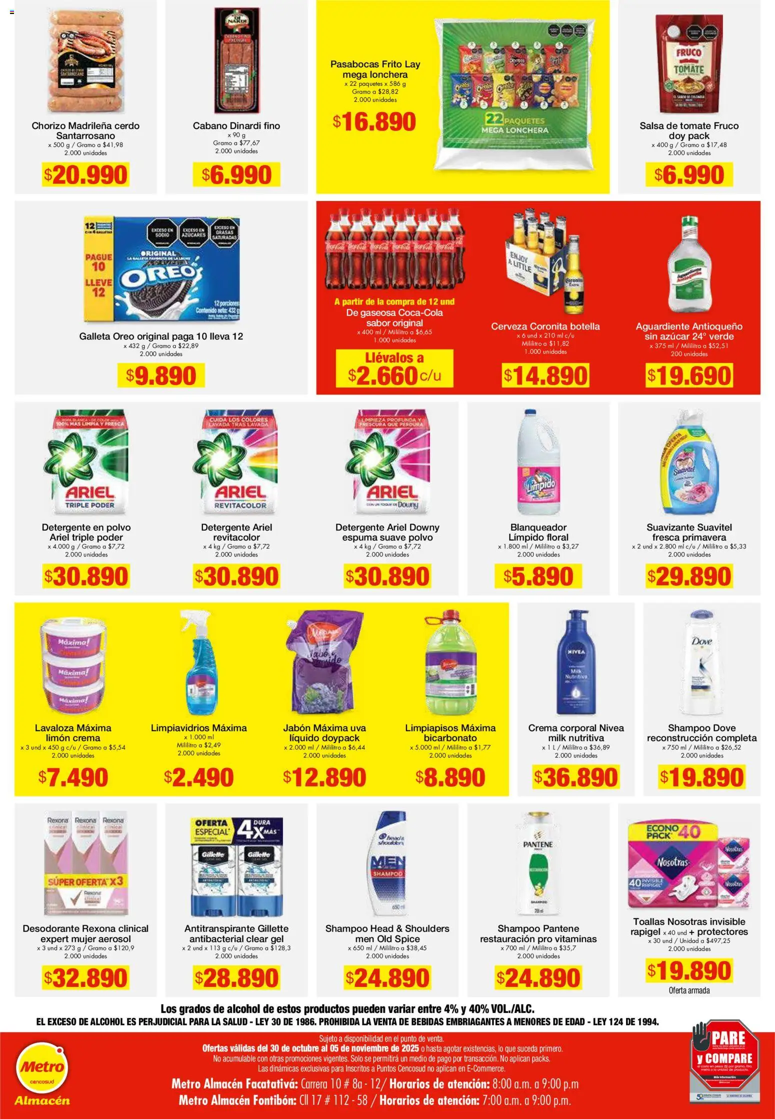 Metro revista - valida desde el 30.10.2025 | Página: 2 | Productos: Azucar, Botella, Desodorante, Antitranspirante