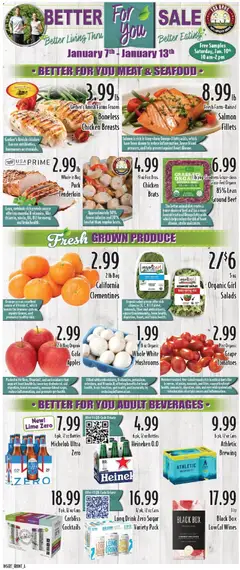 Preview of Piggly Wiggly weekly ads valid from 07.01.2026 | Page: 3 | Products: Spinach, Seafood, Greens, Bag