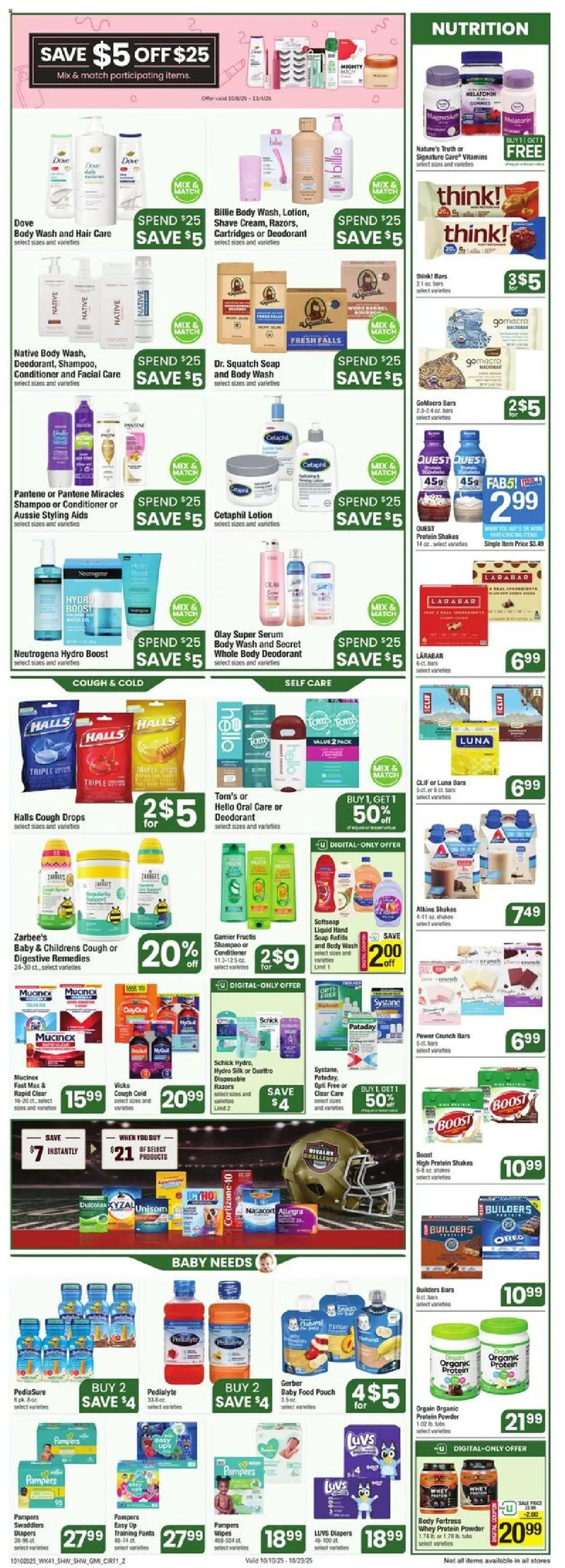 Shaw's Weekly Ad - MA - valid from 10.10.2025 | Page: 8 | Products: Protein Powder, Powder, Soap, Deodorant
