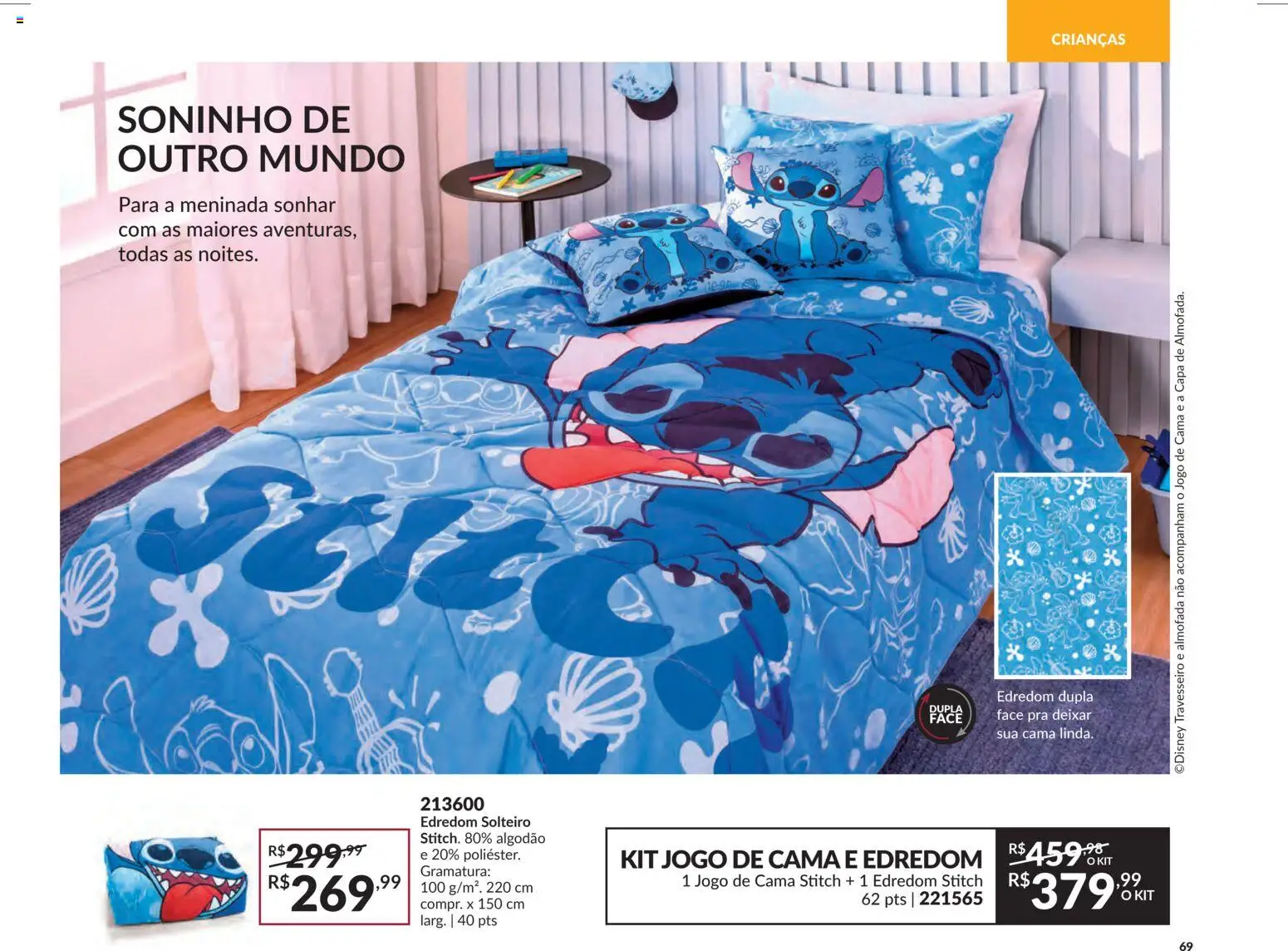 Avon Folheto - válido de 18.02.2026 | Página: 69 | Produtos: Jogo de cama, Travesseiro, Cama, Almofada