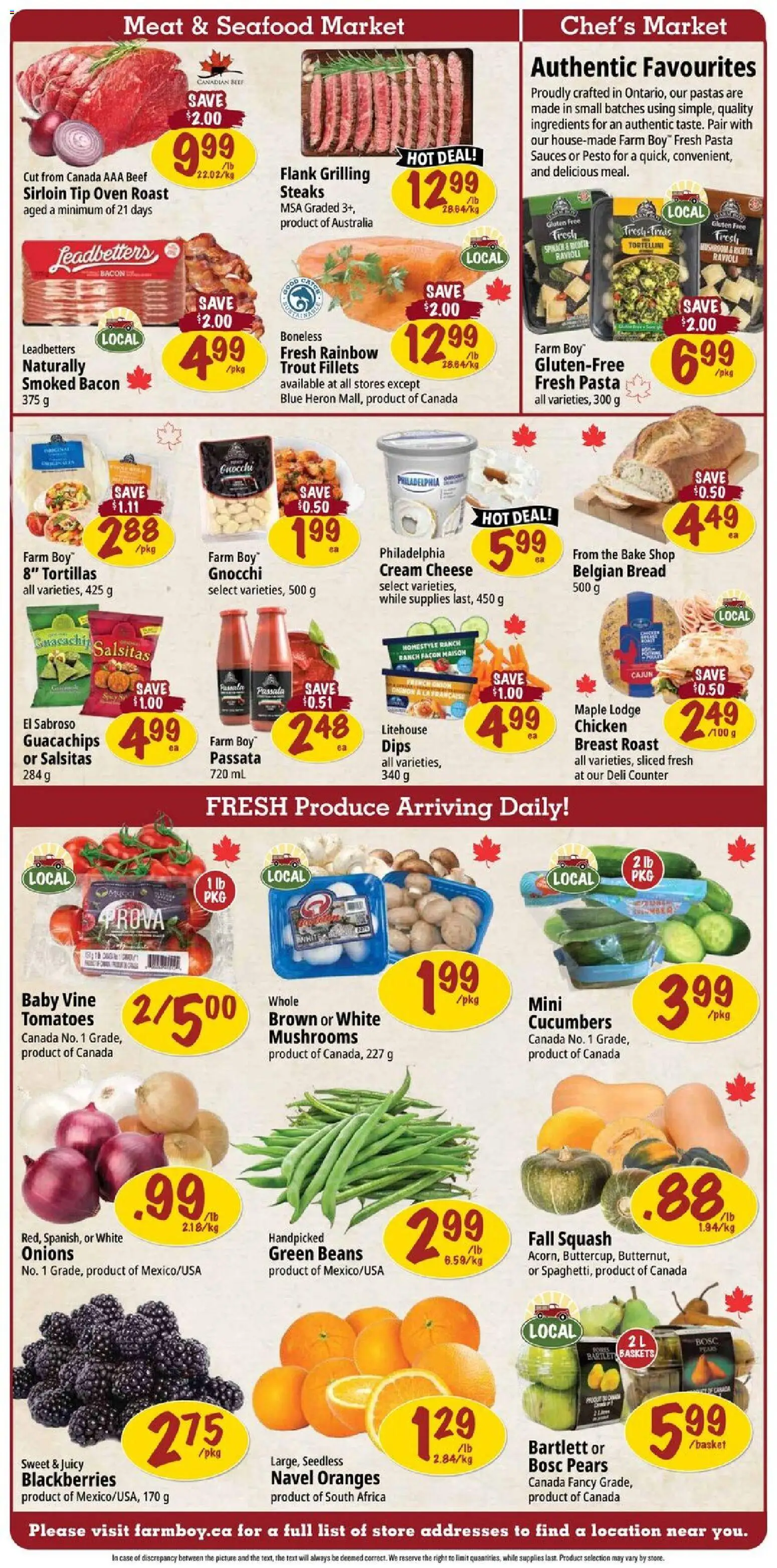Farm Boy flyer valid from 13.11.2025 | Page: 2 | Products: Pasta, Cream, Case, Cheese