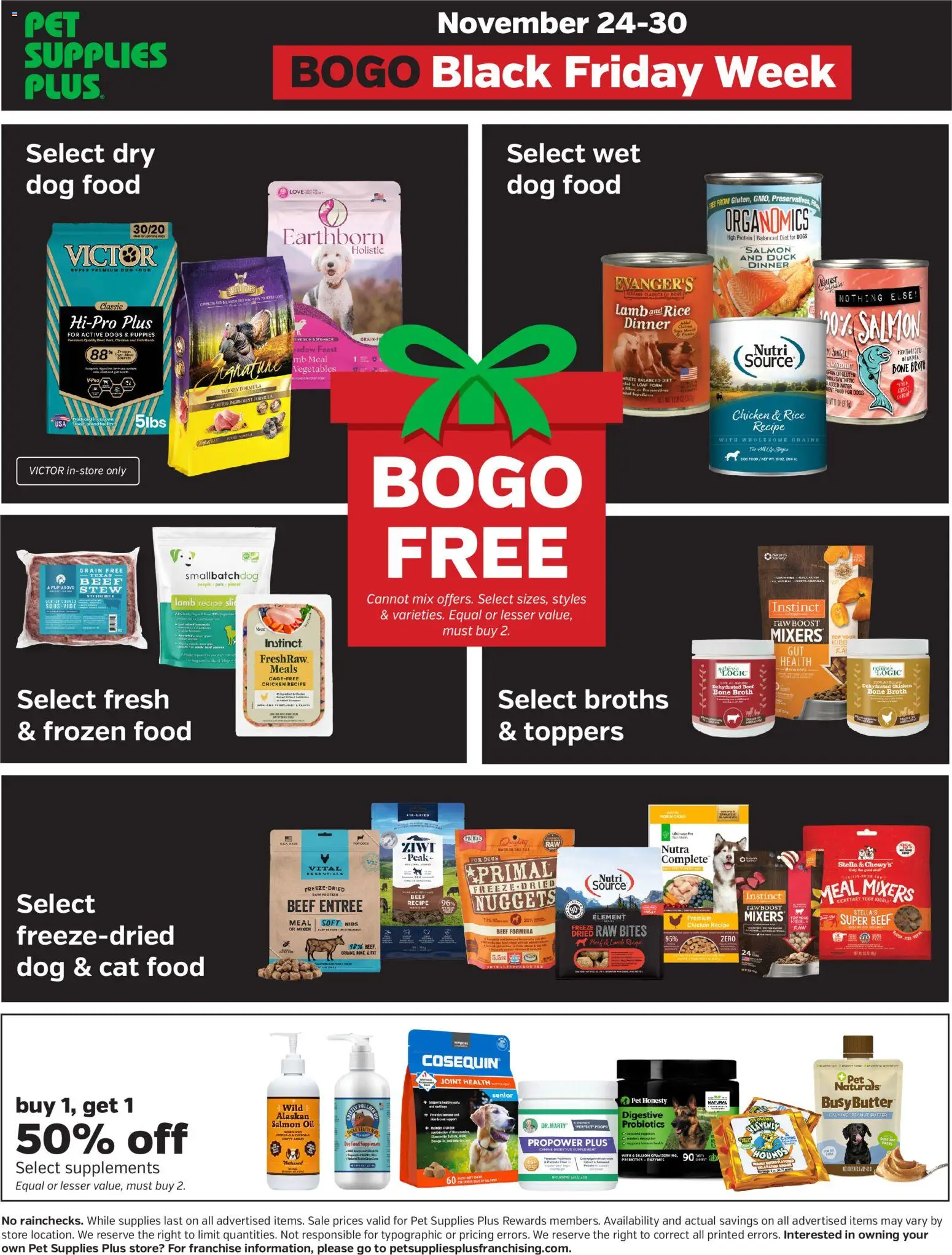 Pet Supplies Plus Weekly Ad - valid from 24.11.2025 | Page: 3 | Products: Butter, Beef, Vegetables, Toppers