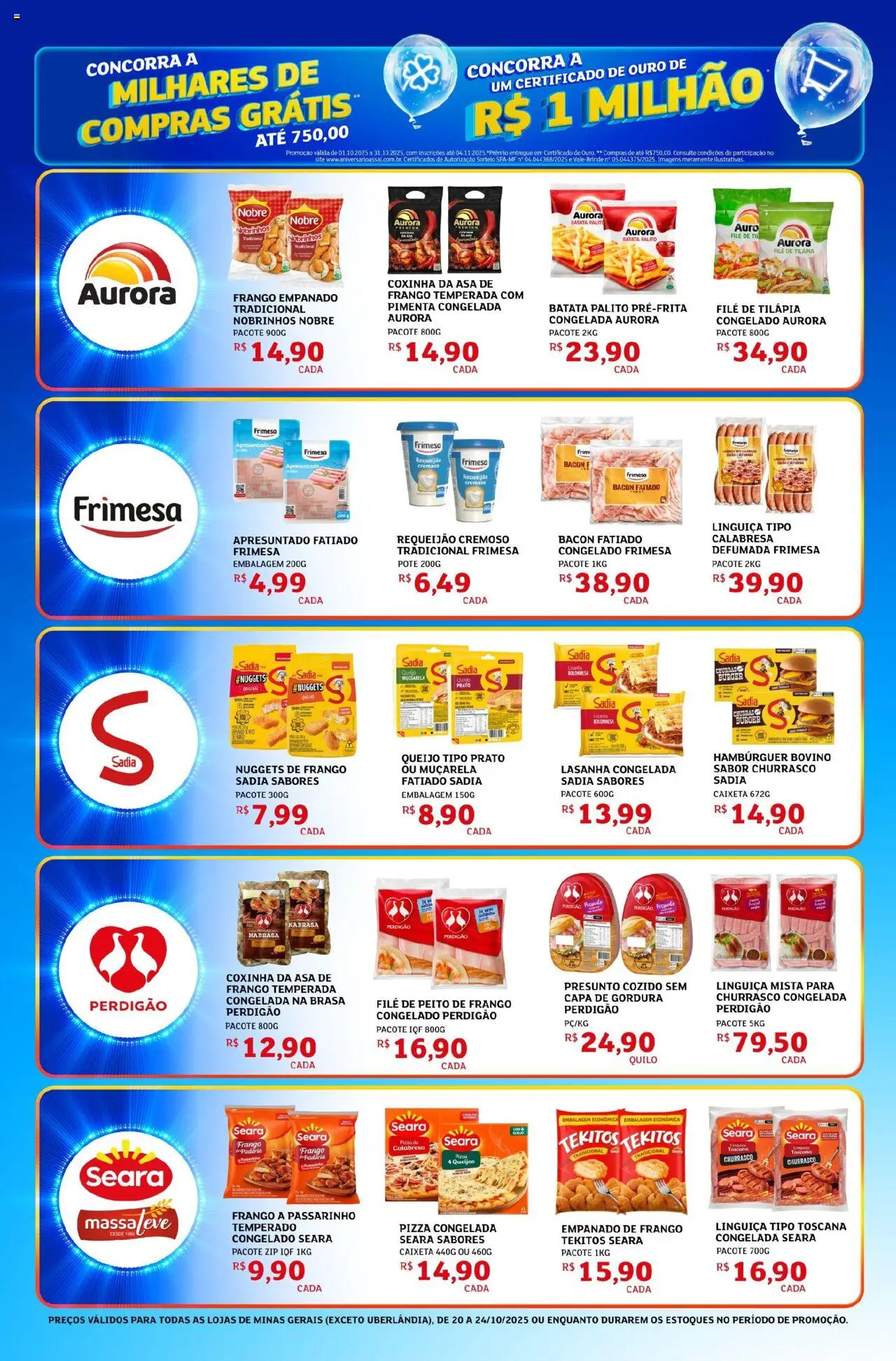 Assaí Atacadista Folheto - válido de 21.10.2025 | Página: 2 | Produtos: Pimenta, Asa de frango, Presunto, Filé de tilápia