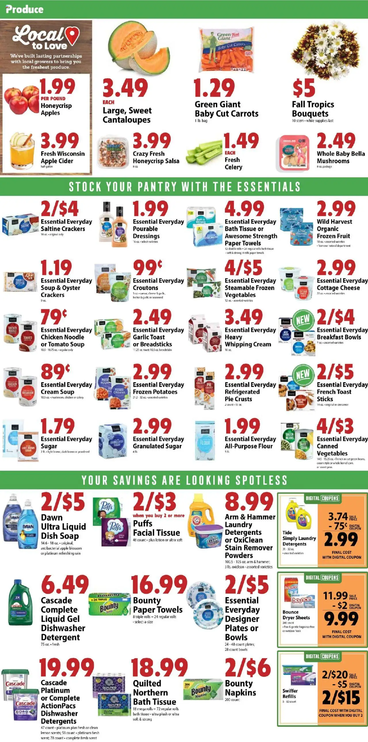 Festival Foods Weekly Ad - valid from 08.10.2025 | Page: 2 | Products: Bath, Fragrance, Stain remover, Vegetables