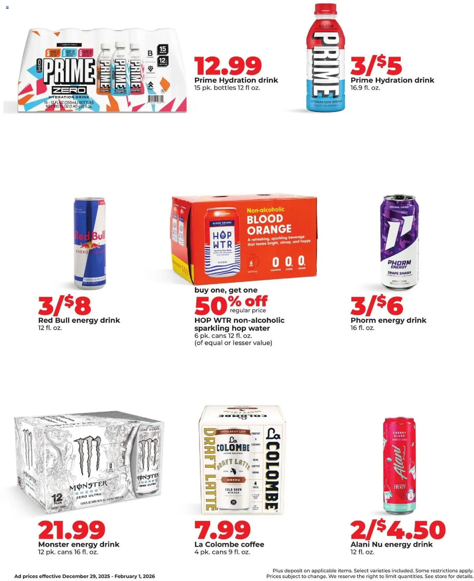 HyVee January Deals - valid from 29.12.2025 | Page: 11 | Products: Lathe, Milk, Coffee, Water