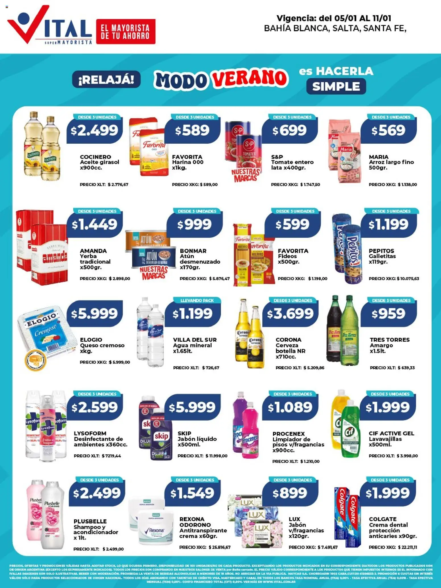 Vital - Ofertas - Bahía Blanca │ válido desde el 05.01.2026 | Página: 1 | Productos: Aceite, Jabón líquido, Agua, Limpiador