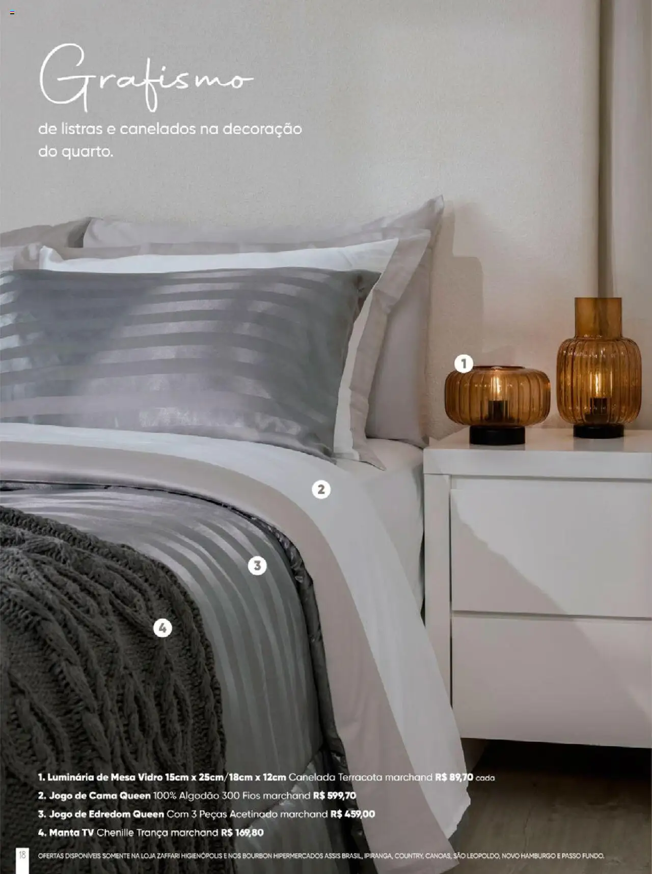 Zaffari Folheto - válido de 09.06.2025 | Página: 18 | Produtos: Cama, Luminária, Bourbon, Algodão