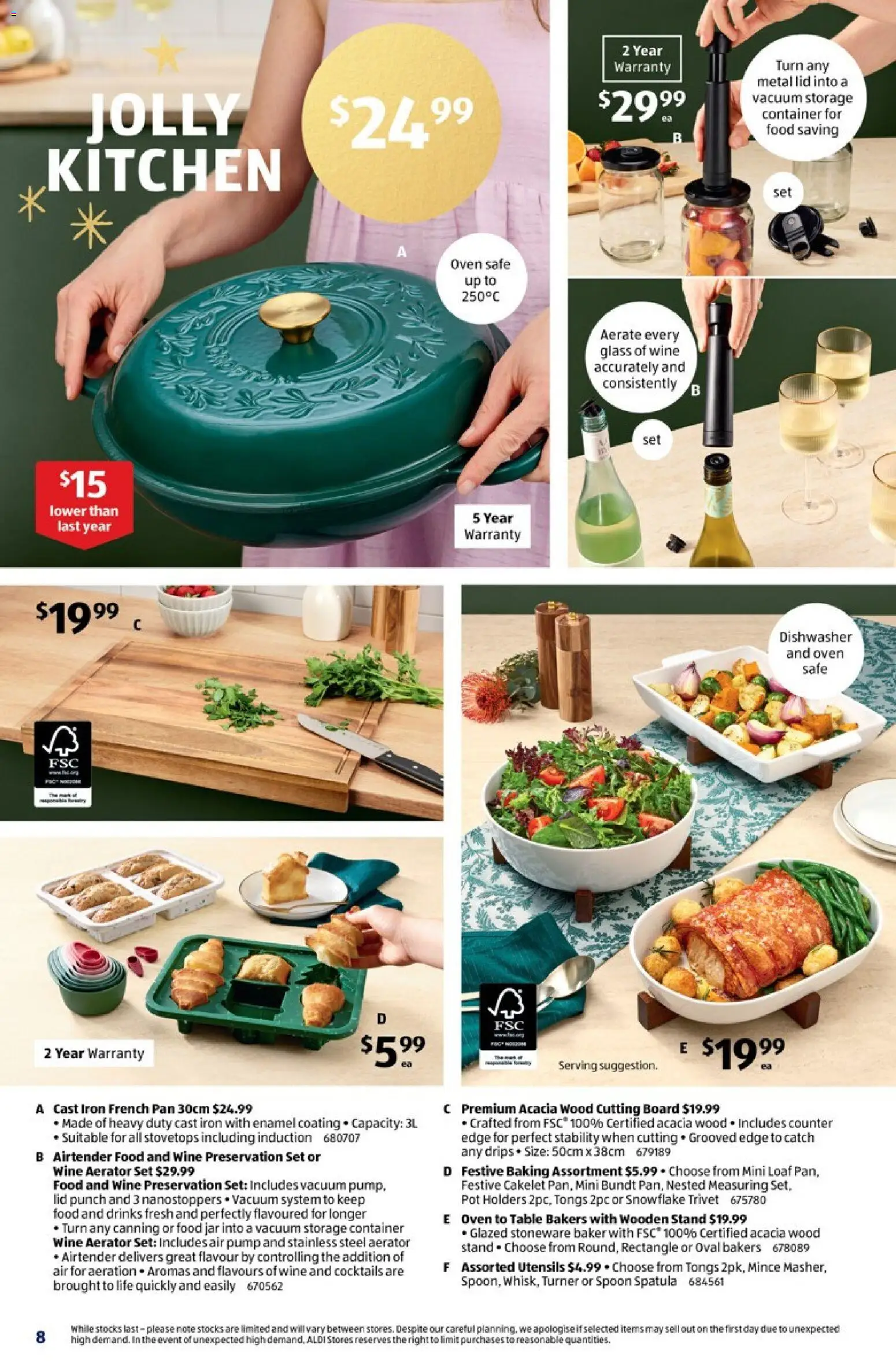 Aldi catalogue - valid from 12.11.2025 | Page: 8 | Products: Pot, Wine, Safe, Iron