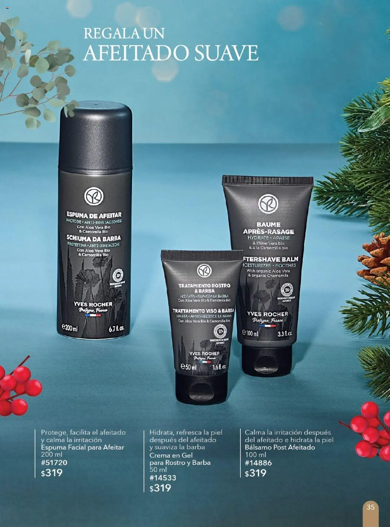 Nuevas ofertas de Yves Rocher válidas en toda la República Mexicana desde el 28.10.2025. ¡Encuentra las mejores ofertas en Yves Rocher - Campaña 15 2025! | Página: 35 | Productos: Crema, Bálsamo, Espuma, Espuma de afeitar