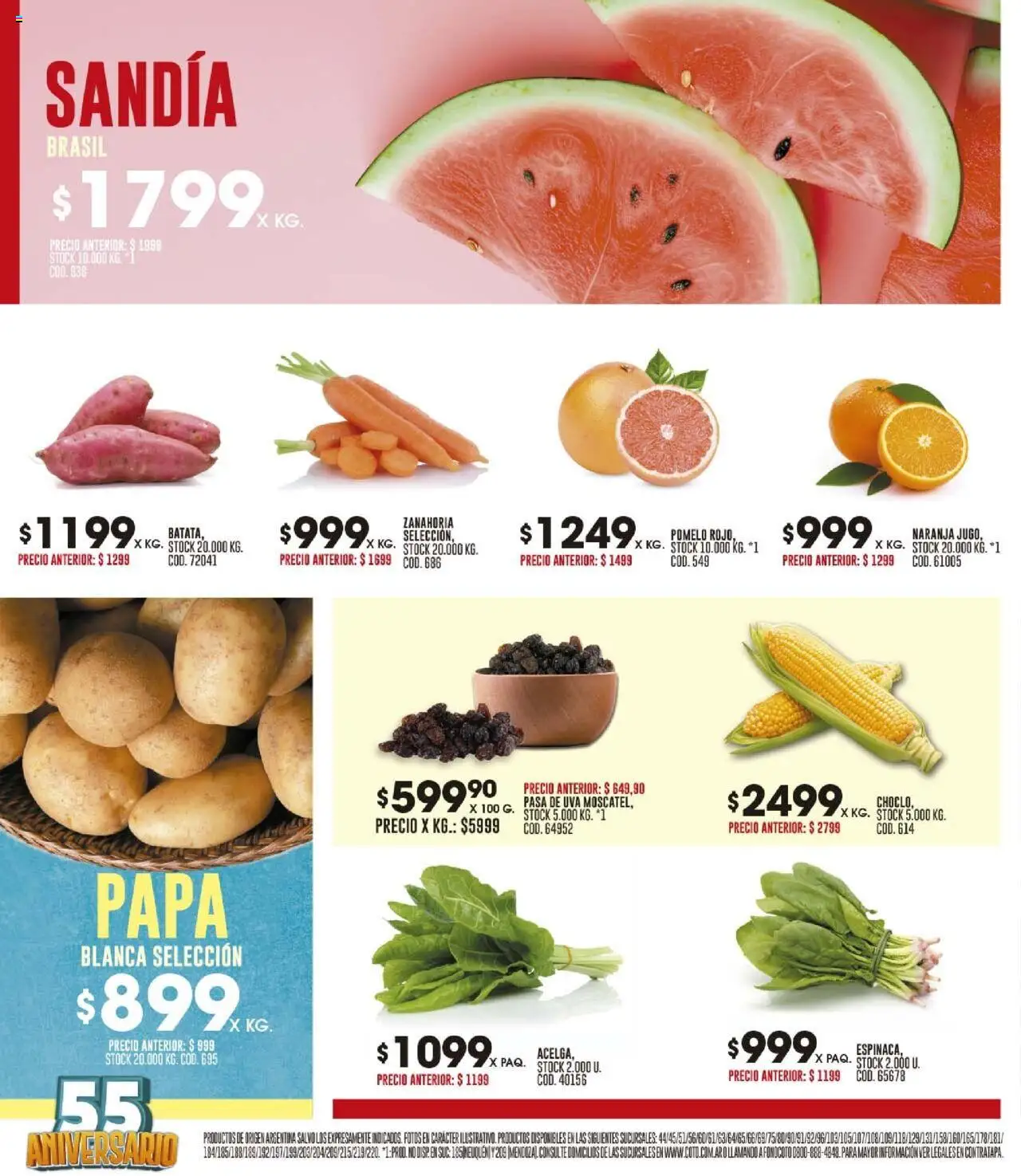 Coto - Ofertas │ válido desde el 29.09.2025 | Página: 2 | Productos: Papa, Sandía, Uva, Zanahoria