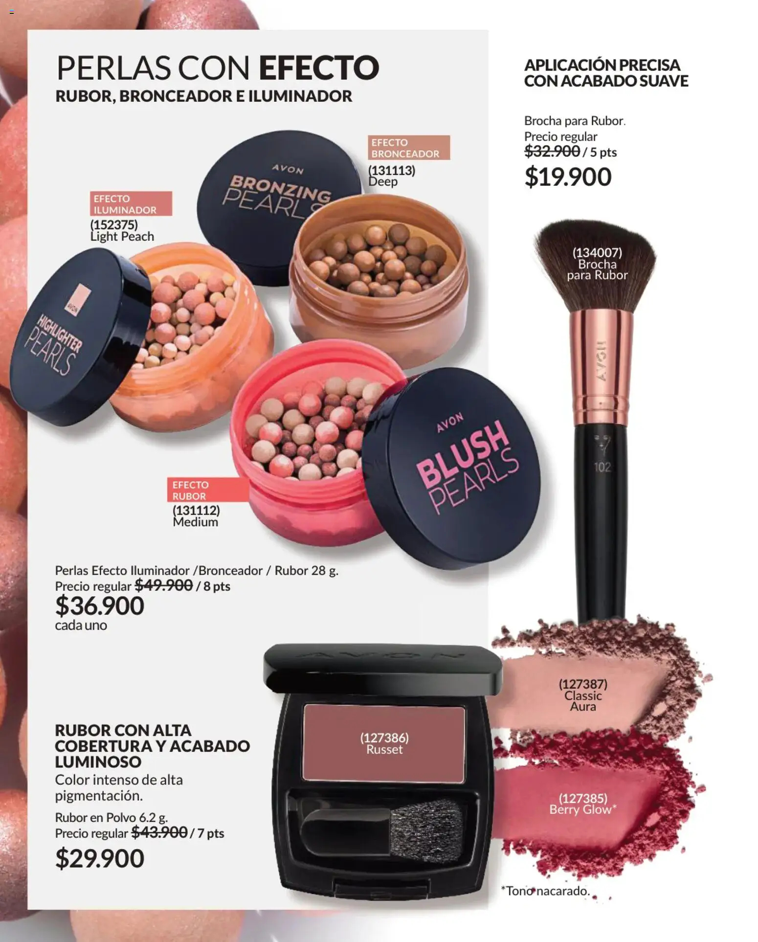 Avon revista - valida desde el 02.01.2026 | Página: 59 | Productos: Iluminador, Rubor, Brocha, Polvo