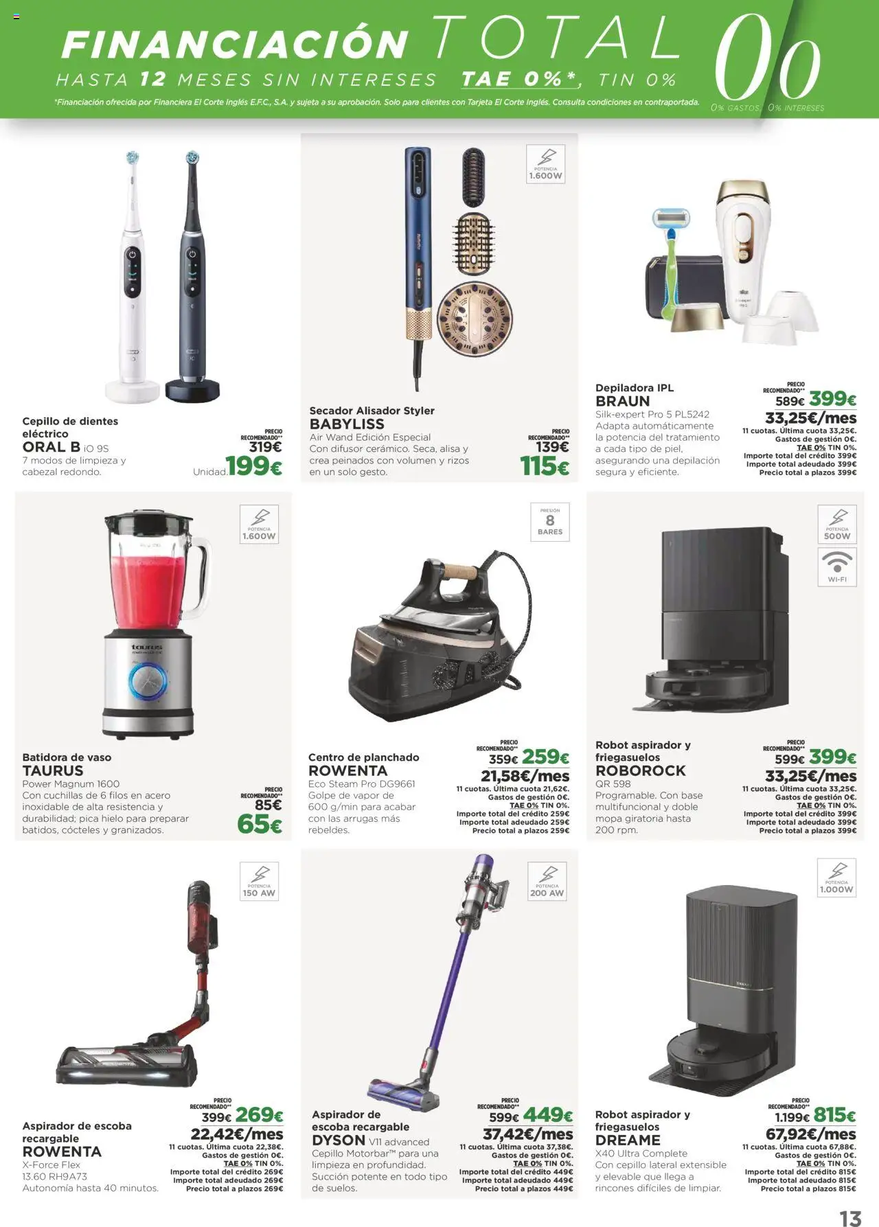 Nuevas ofertas de El Corte Inglés válidas en toda la República Mexicana desde el 22.09.2025. ¡Encuentra las mejores ofertas en El Corte Inglés - Catálogo University! | Página: 13 | Productos: Cepillo de dientes, Cepillo, Depiladora, Batidora