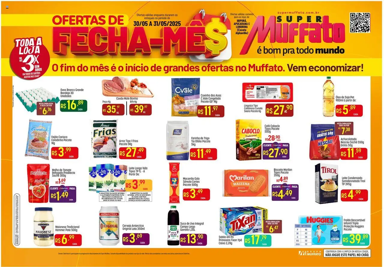 Super Muffato Folheto - válido de 30.05.2025 | Página: 1 | Produtos: Sabão em pó, Ovos, Óleo, Macarrão