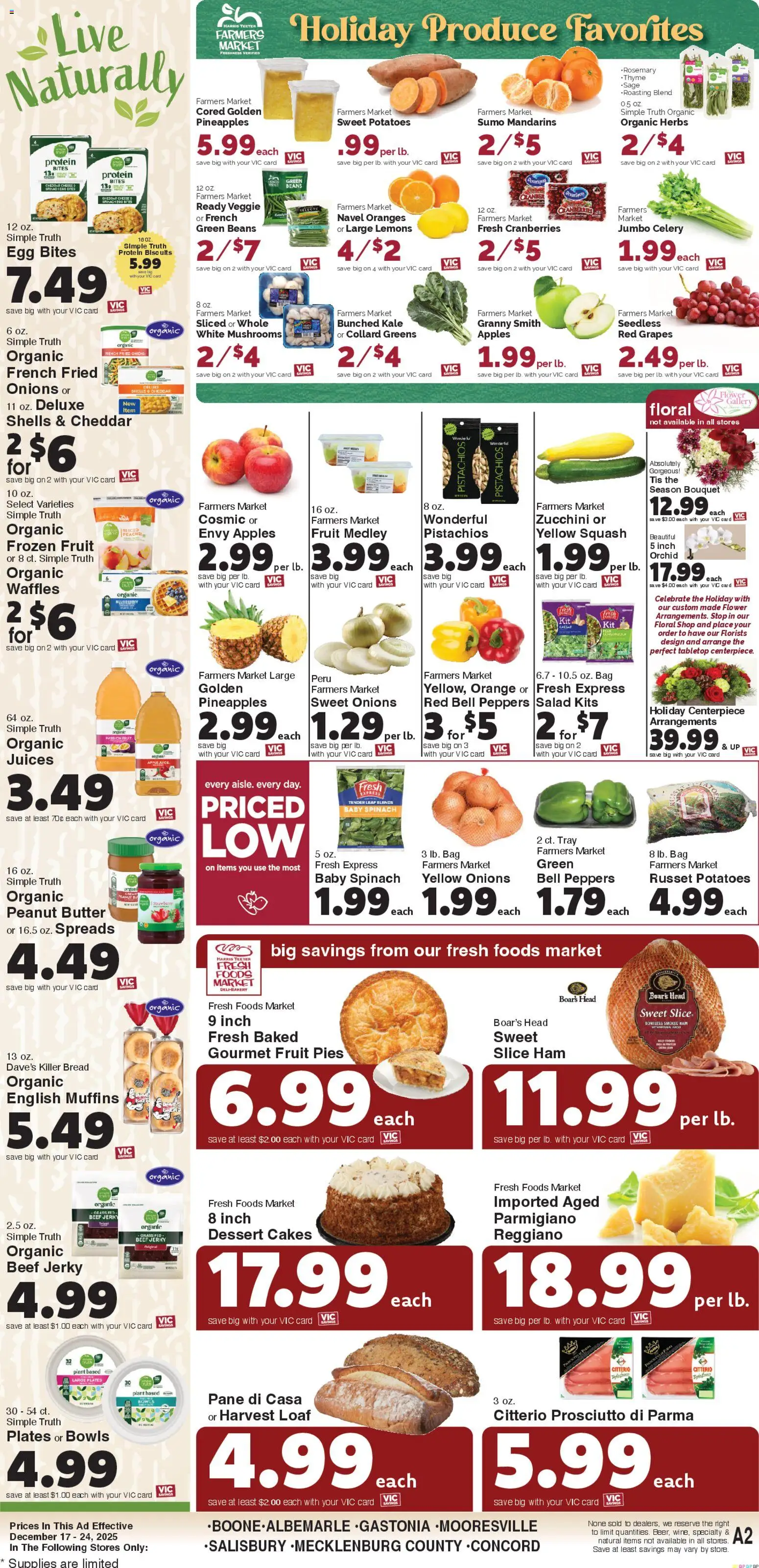 Harris Teeter Weekly Ad - NC - valid from 17.12.2025 | Page: 12 | Products: Kale, Butter, Ham, Potatoes