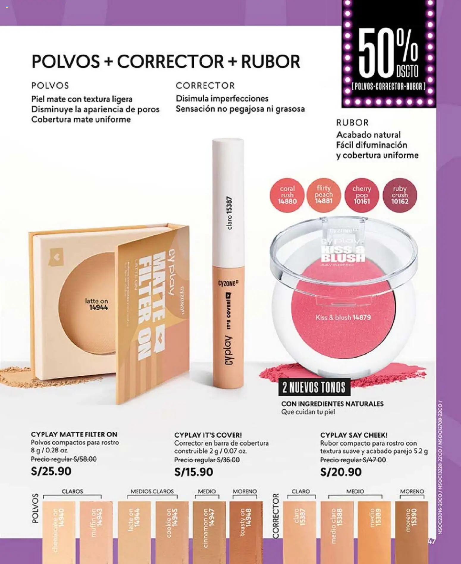 Catálogo CyZone válido desde 27.12.2025 | Página: 47 | Productos: Corrector, Rubor
