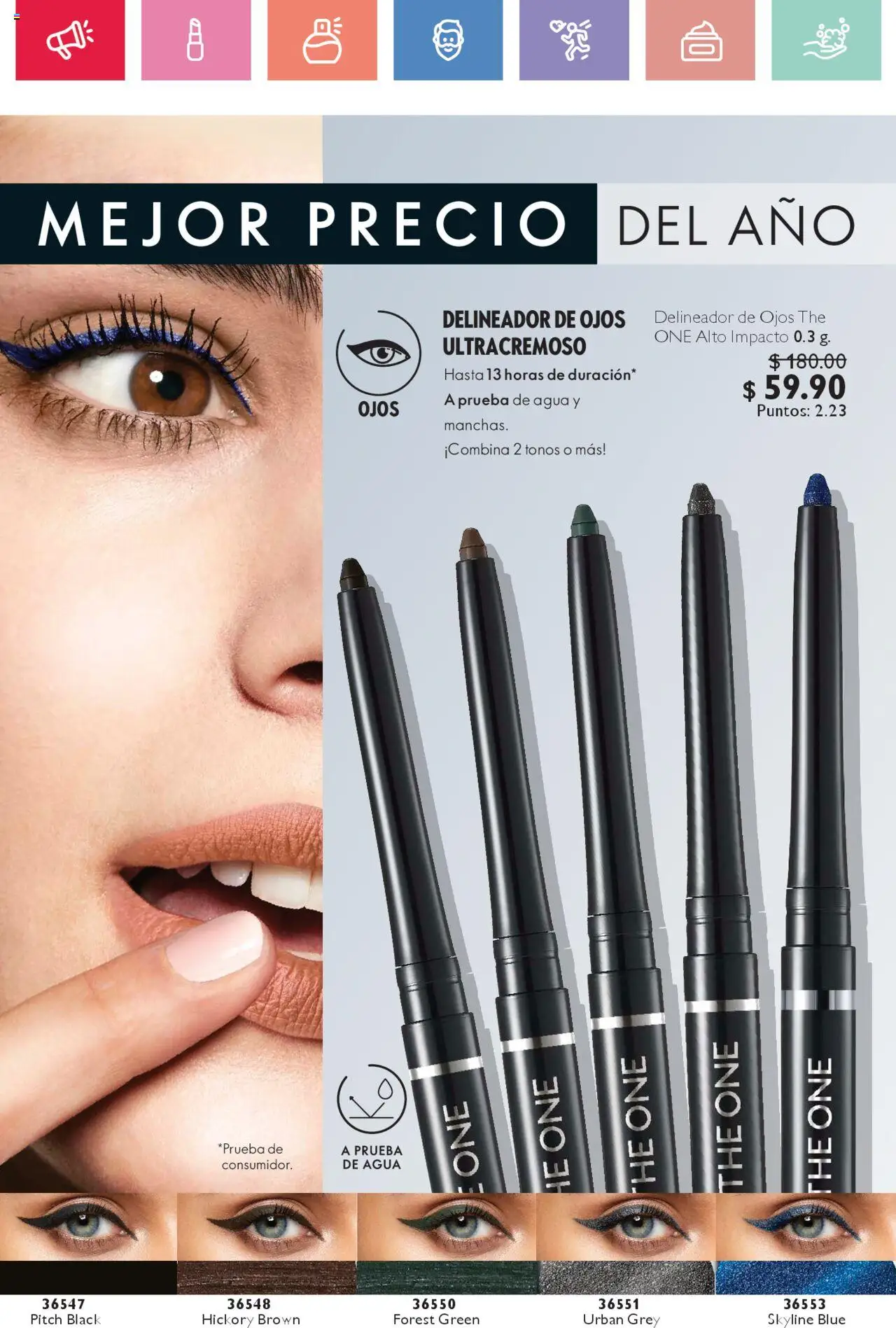 Nuevas ofertas de Oriflame válidas en toda la República Mexicana desde el 02.08.2025. ¡Encuentra las mejores ofertas en Oriflame - Campaña 11 2025! | Página: 122 | Productos: Agua, Delineador de ojos, Delineador