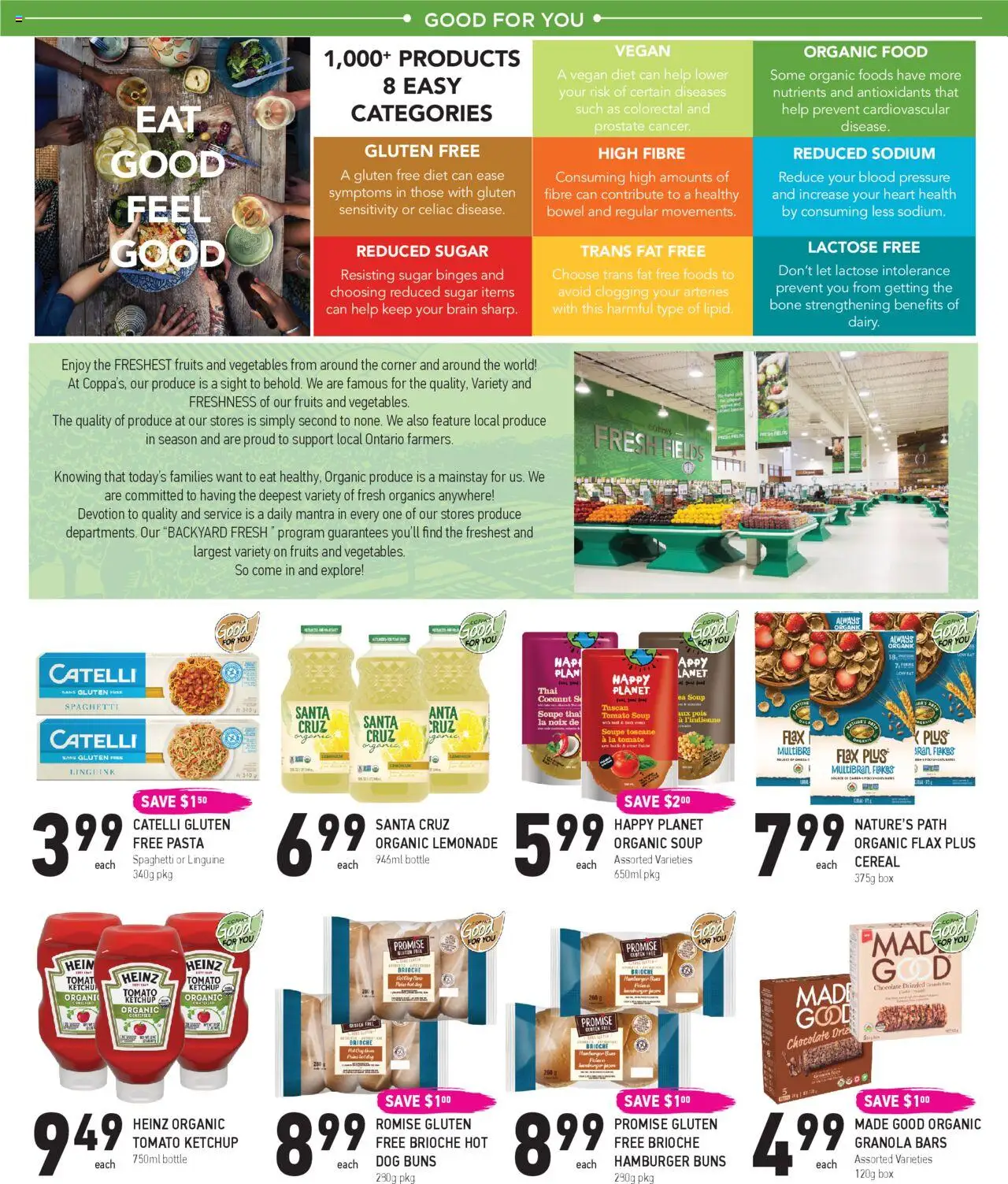 Coppas Fresh Market flyer valid from 07.08.2025 | Page: 4 | Products: Pasta, Ketchup, Box, Chocolate