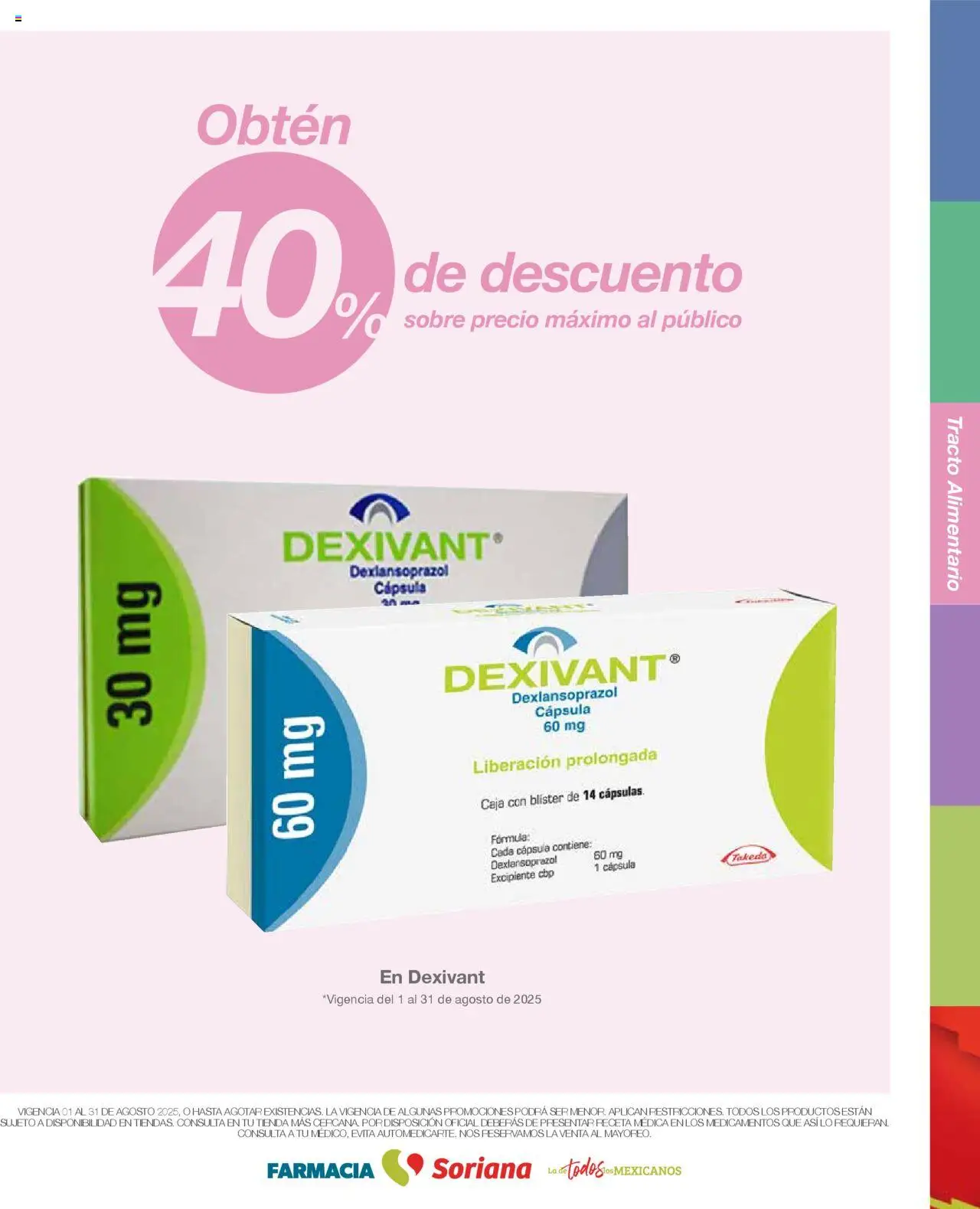 Nuevas ofertas de Soriana válidas en toda la República Mexicana desde el 01.08.2025. ¡Encuentra las mejores ofertas en Soriana - Folleto Farmacia Súper Nacional! | Página: 22 | Productos: Caja, Sobre