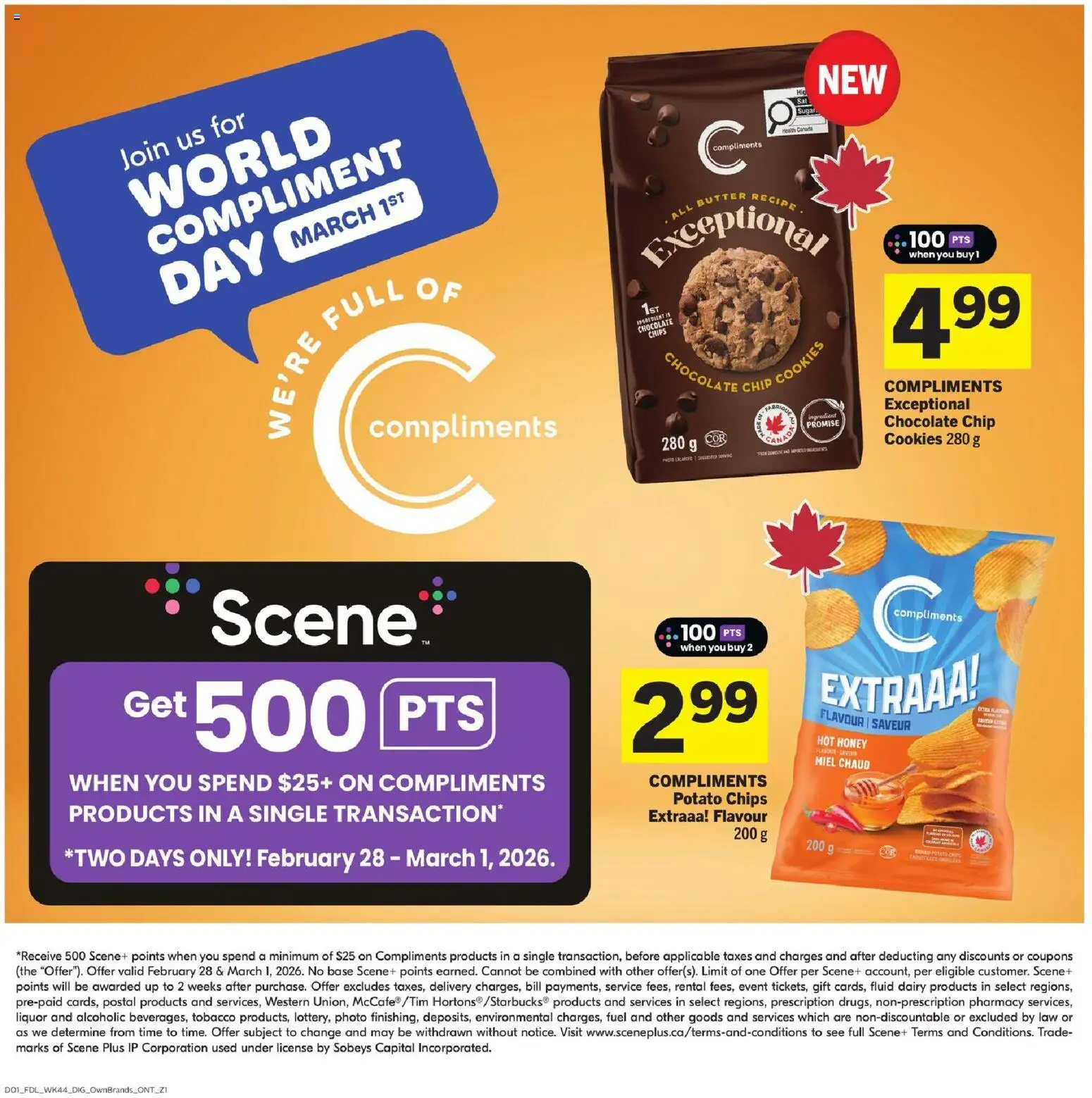 Foodland flyer valid from 26.02.2026 | Page: 5 | Products: Chips, Cookies, Butter, Chocolate
