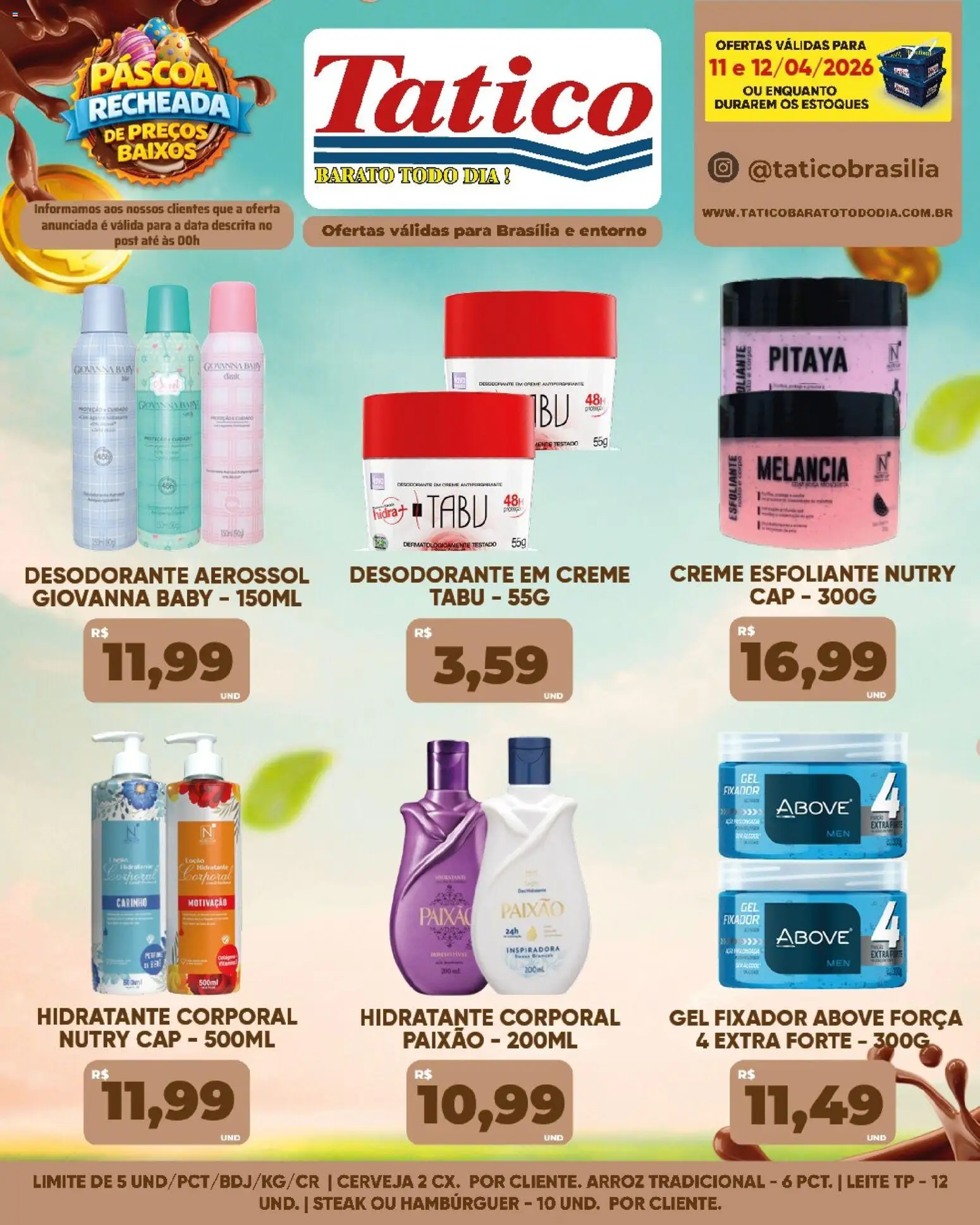 Tatico Folheto - válido de 11.04.2026 | Página: 24 | Produtos: Cerveja, Arroz, Creme, Fixador