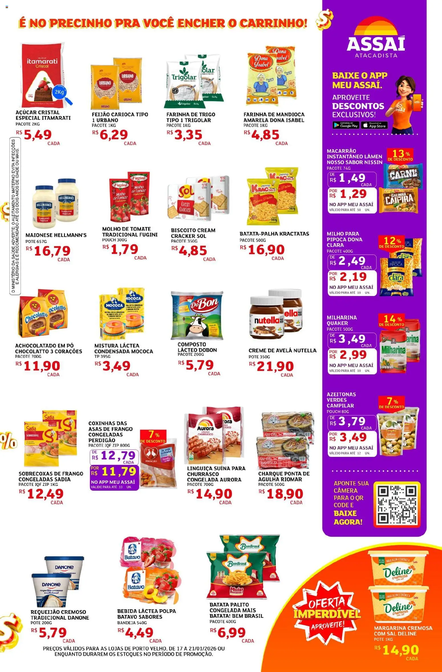 Assaí Atacadista Folheto - válido de 17.01.2026 | Página: 3 | Produtos: Bebida, Frango, Cream cracker, Câmera