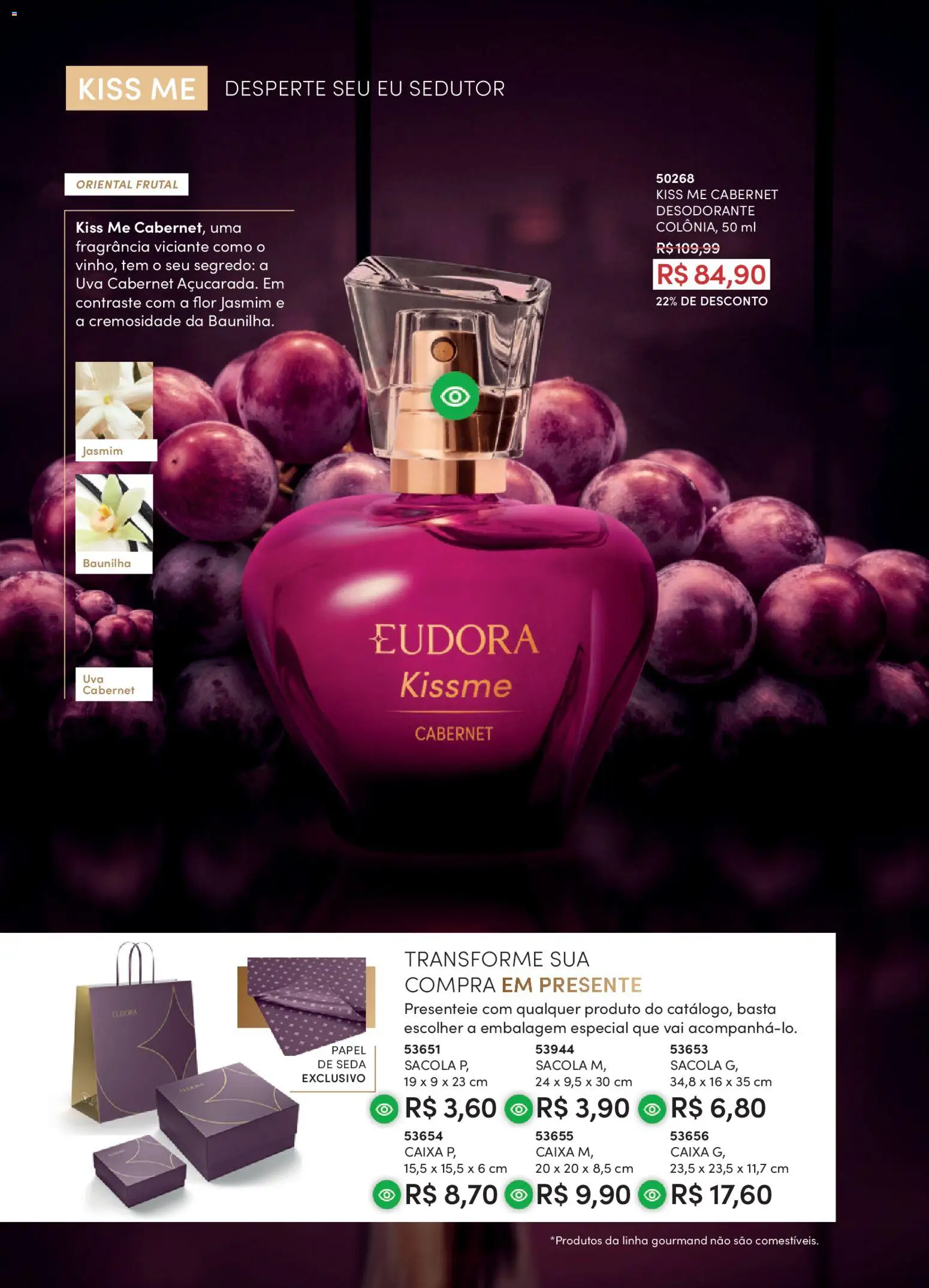 Eudora Folheto - válido de 19.02.2026 | Página: 100 | Produtos: Fragrância, Desodorante, Caixa