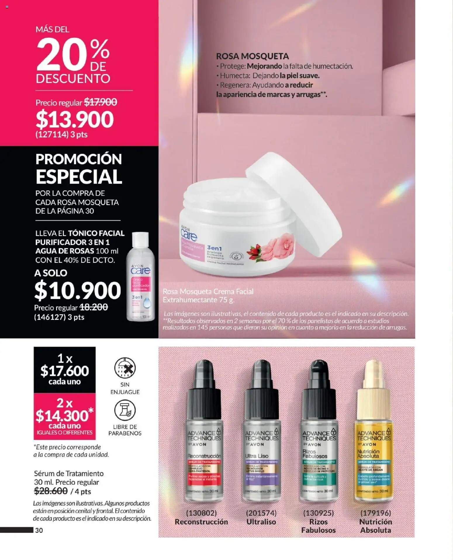 Avon revista - valida desde el 01.12.2025 | Página: 34 | Productos: Agua, Crema, Serum, Aceite