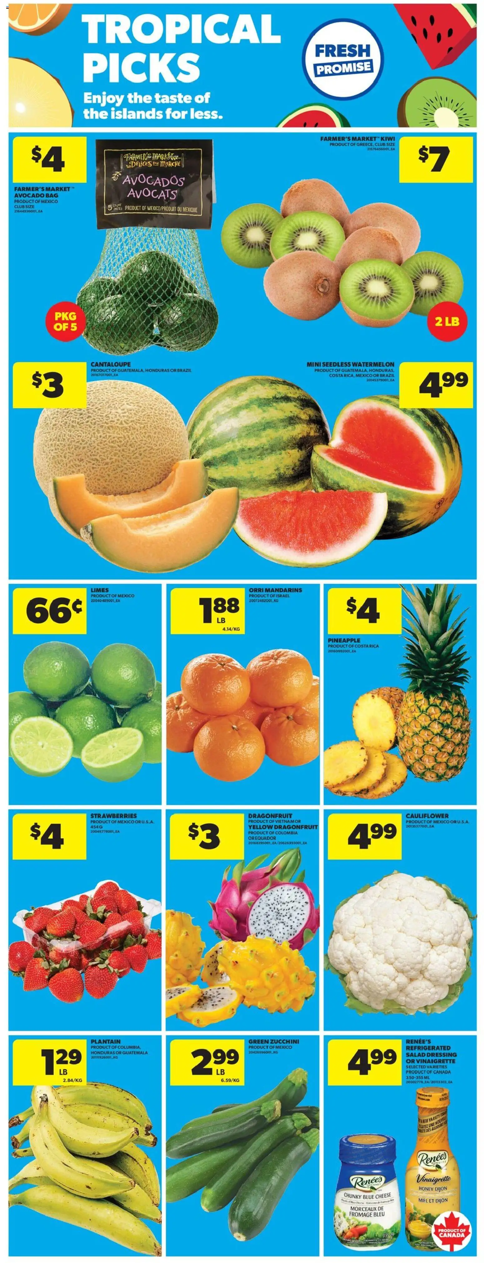 Real Canadian Superstore flyer valid from 19.03.2026 | Page: 19 | Products: Pineapple, Strawberries, Kiwi, Bag