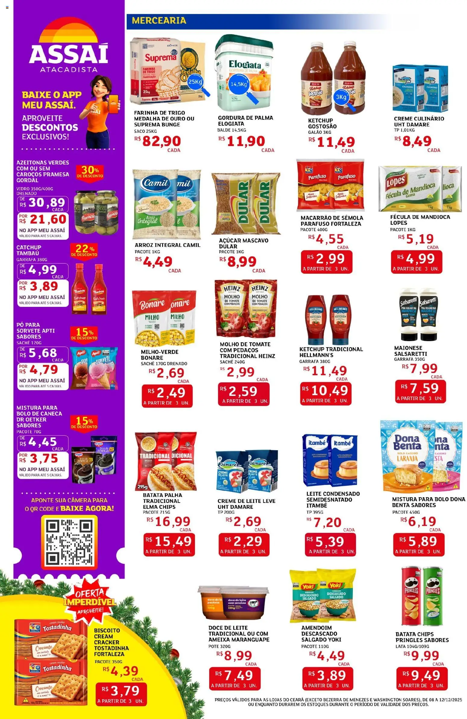 Assaí Atacadista Folheto - válido de 08.12.2025 | Página: 2 | Produtos: Azeitonas, Pó, Creme de leite, Ameixa