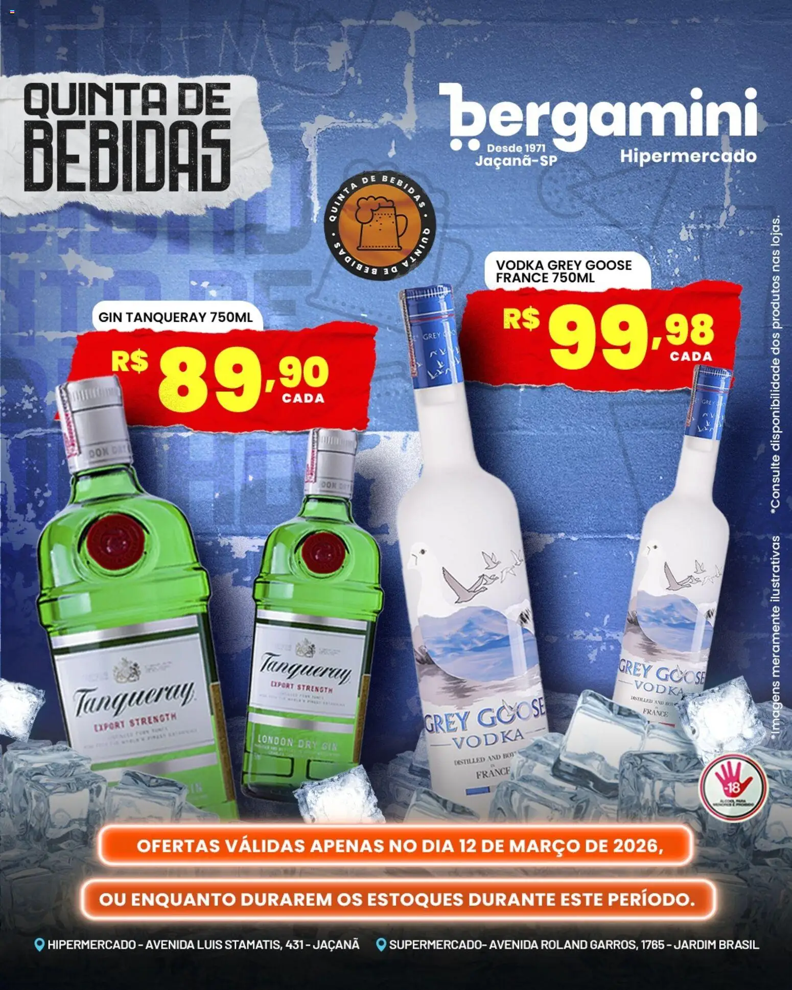 Supermercado Bergamini Folheto - válido de 12.03.2026 | Página: 10 | Produtos: Gin, Vodka