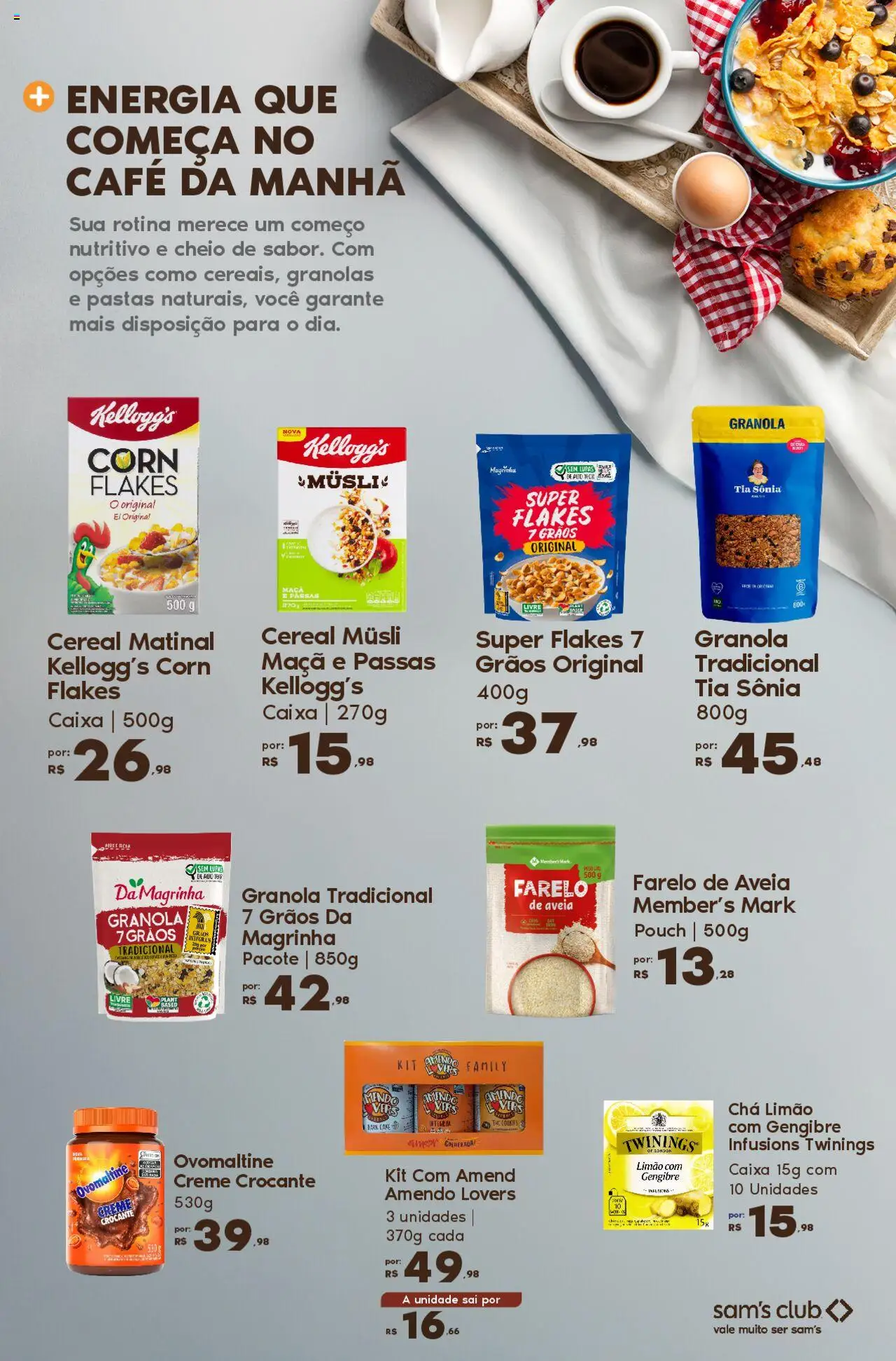 Sam's Club Folheto - válido de 14.08.2025 | Página: 8 | Produtos: Gengibre, Chá, Creme, Aveia