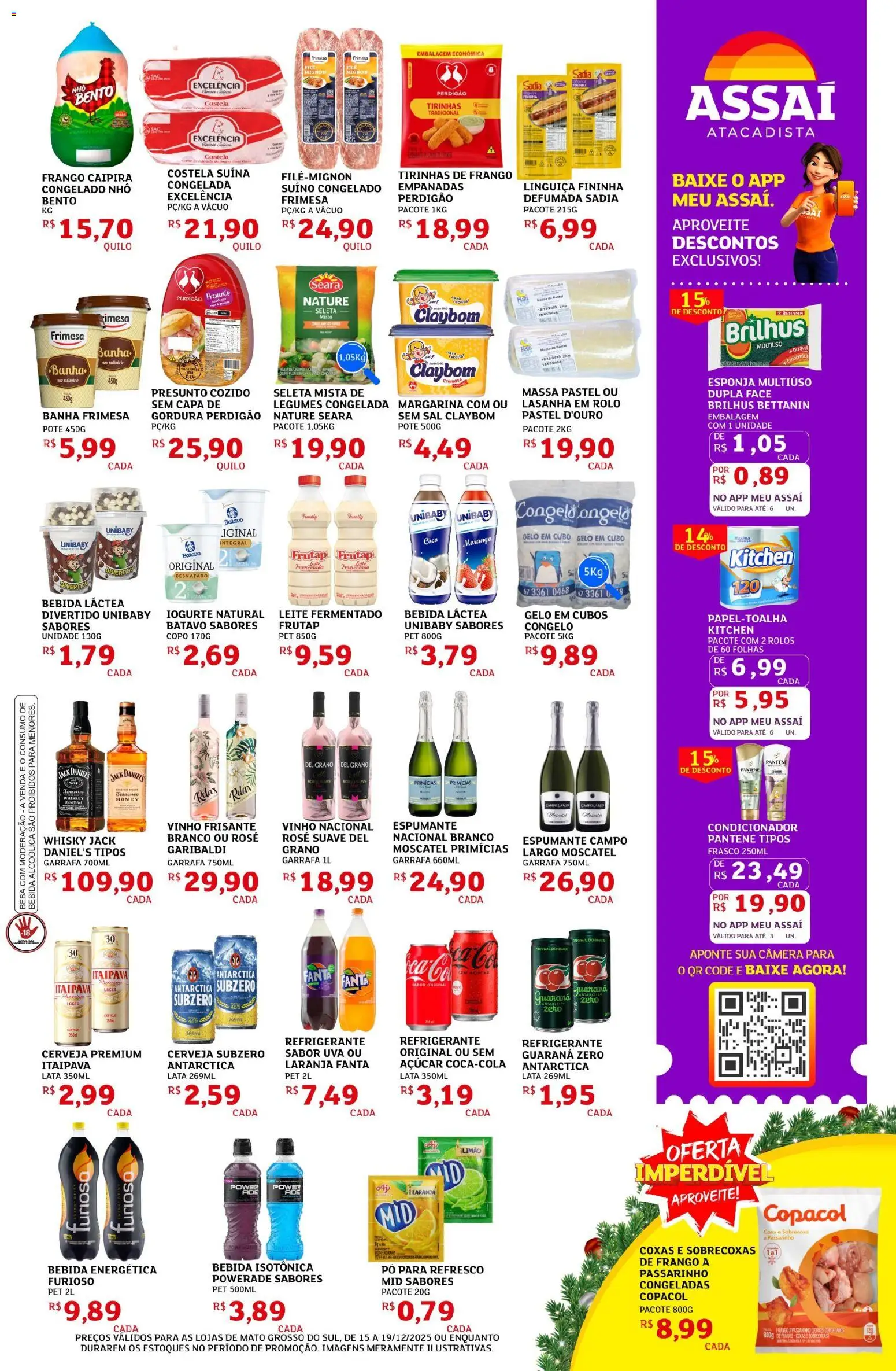 Assaí Atacadista Folheto - válido de 15.12.2025 | Página: 3 | Produtos: Esponja, Whisky, Câmera, Margarina
