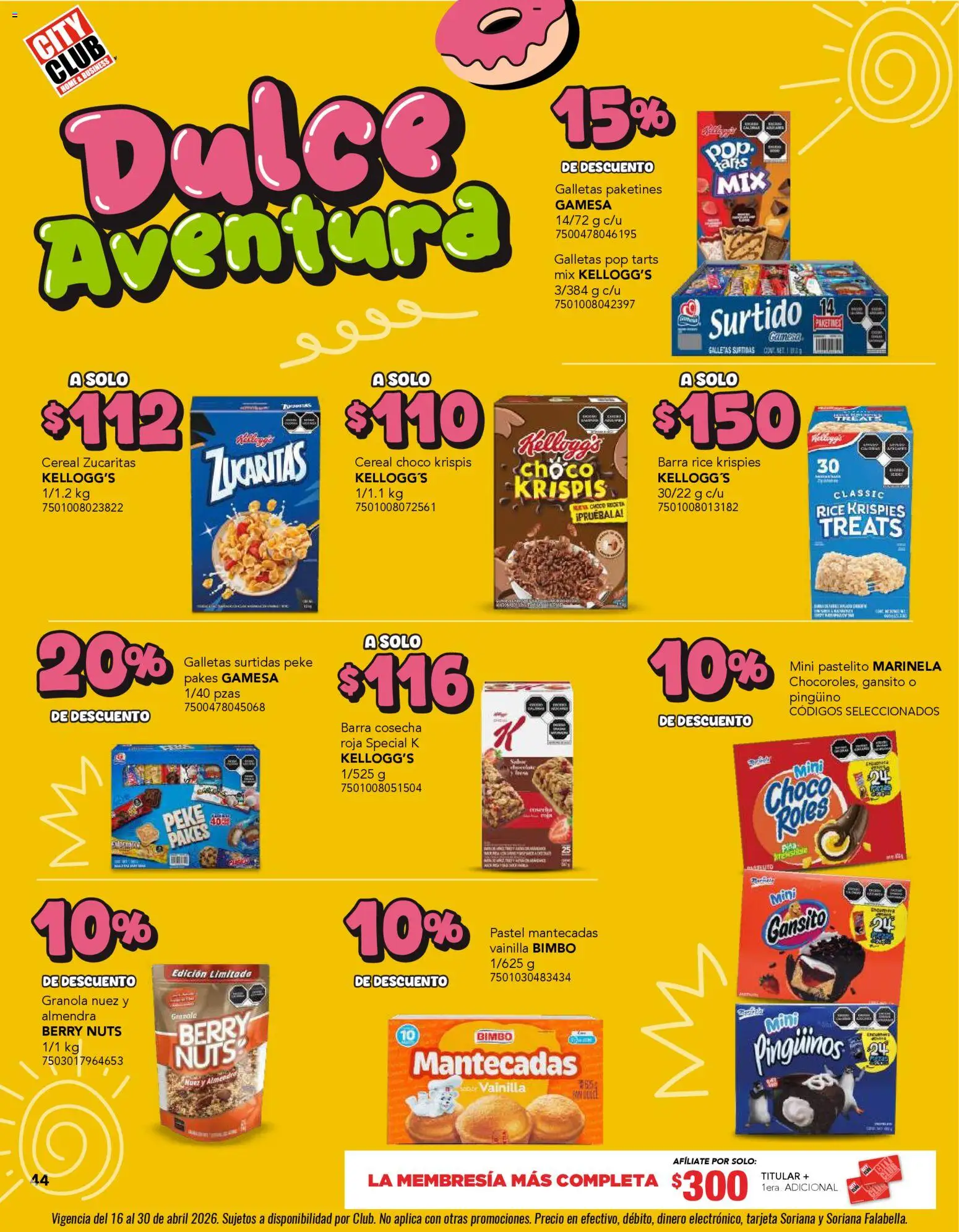 Nuevas ofertas de City Club válidas en toda la República Mexicana desde el 01.04.2026. ¡Encuentra las mejores ofertas en City Club catálogo! | Página: 44