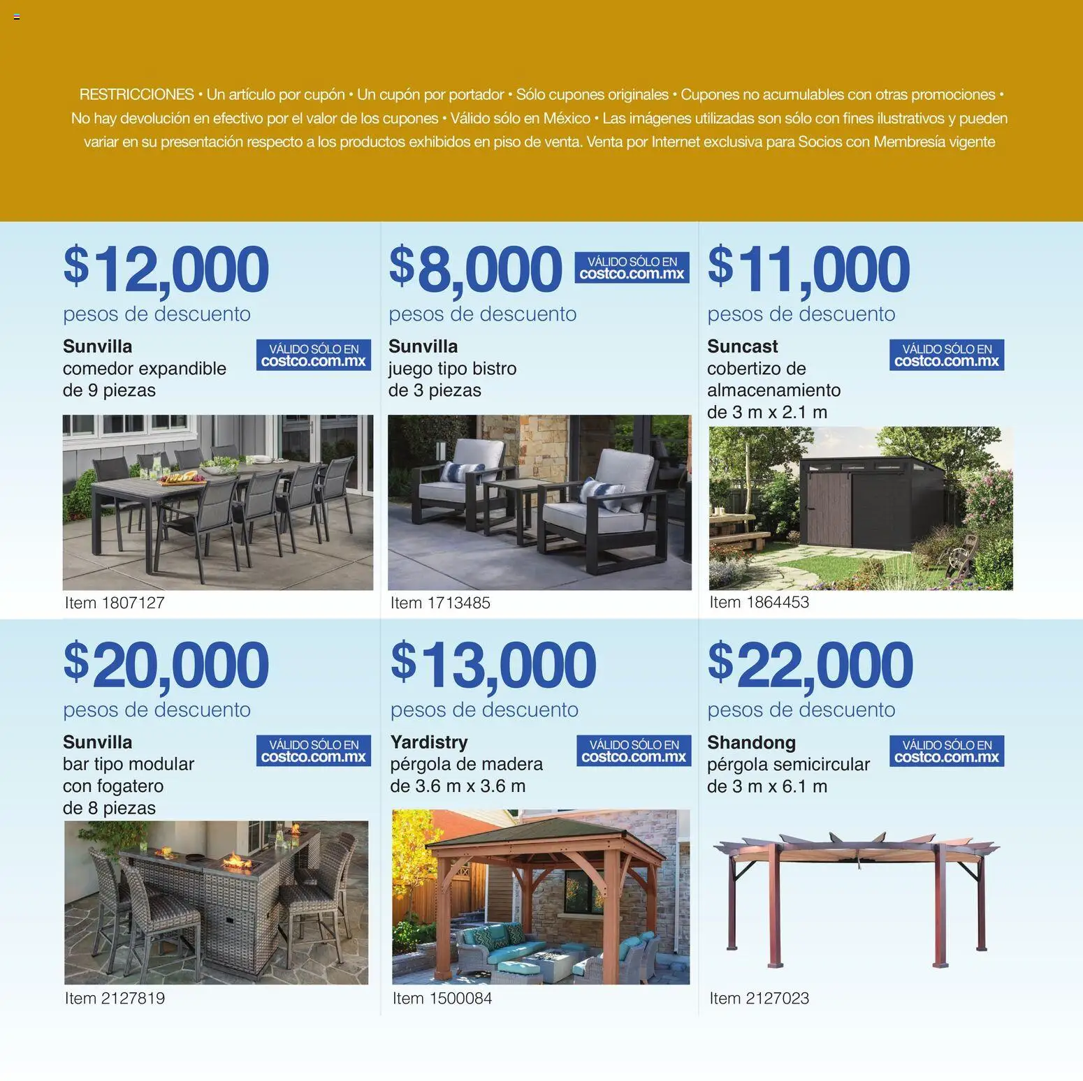 Nuevas ofertas de Costco válidas en toda la República Mexicana desde el 10.11.2025. ¡Encuentra las mejores ofertas en Costco catálogo Pre-Navideños! | Página: 25 | Productos: Pérgola, Juego, Modular