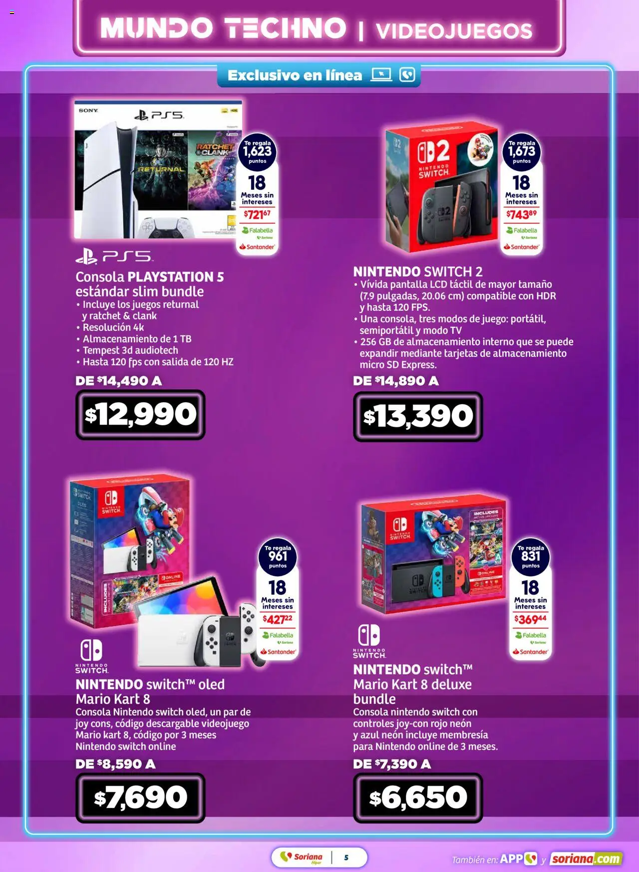 Nuevas ofertas de Soriana válidas en toda la República Mexicana desde el 28.08.2025. ¡Encuentra las mejores ofertas en Soriana - Mundo Techno Súper Nacional! | Página: 6 | Productos: Micro SD, Playstation, Juego, Té