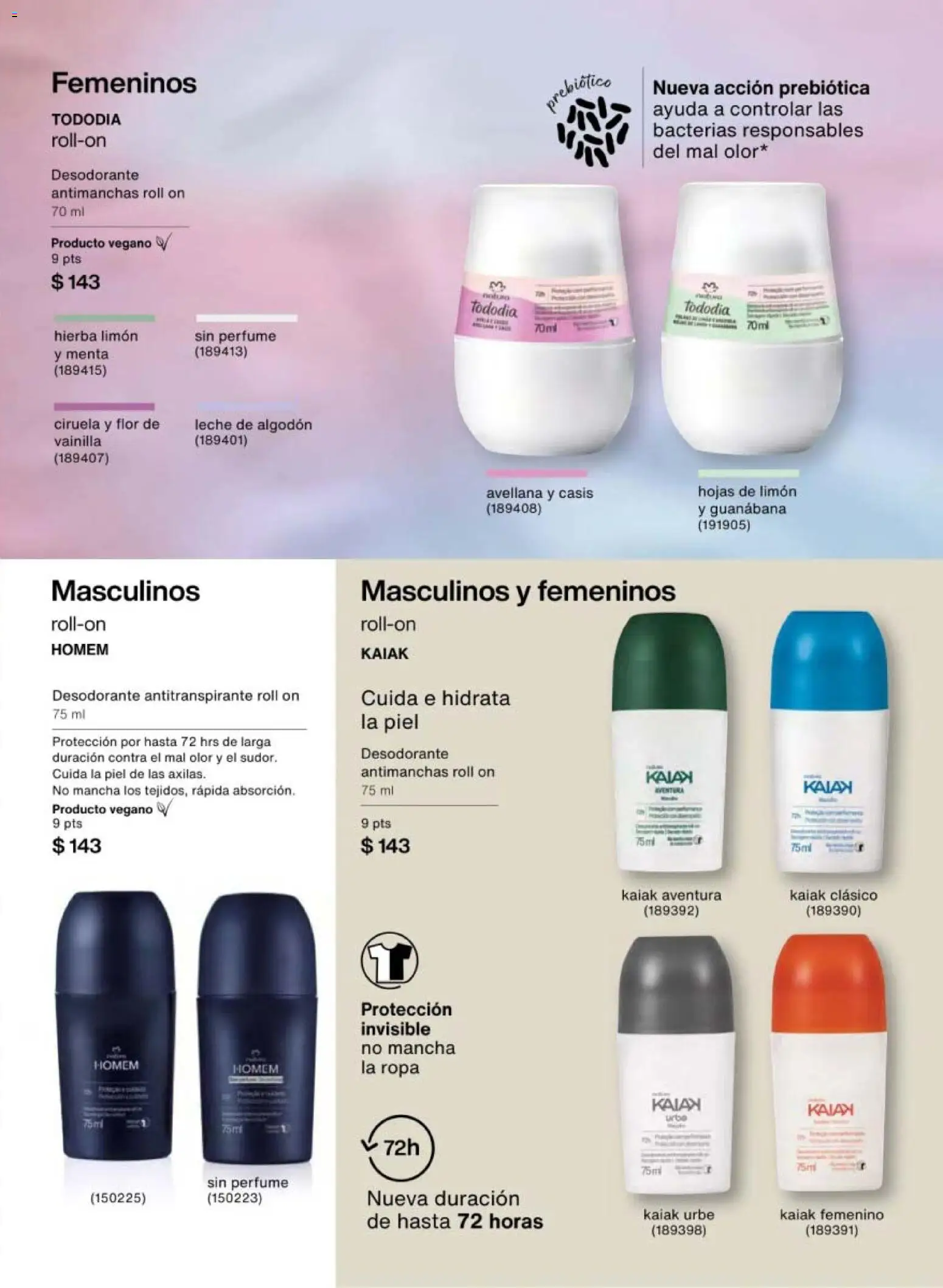 Nuevas ofertas de Natura válidas en toda la República Mexicana desde el 30.01.2026. ¡Encuentra las mejores ofertas en Natura campaña 3 2026! | Página: 149 | Productos: Desodorante, Antitranspirante, Algodón, Perfume