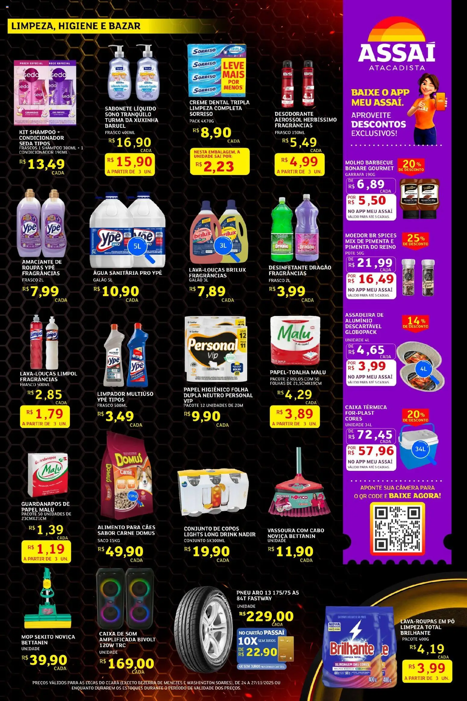 Assaí Atacadista Folheto - válido de 24.11.2025 | Página: 3 | Produtos: Pimenta, Desodorante, Assadeira, Cabo