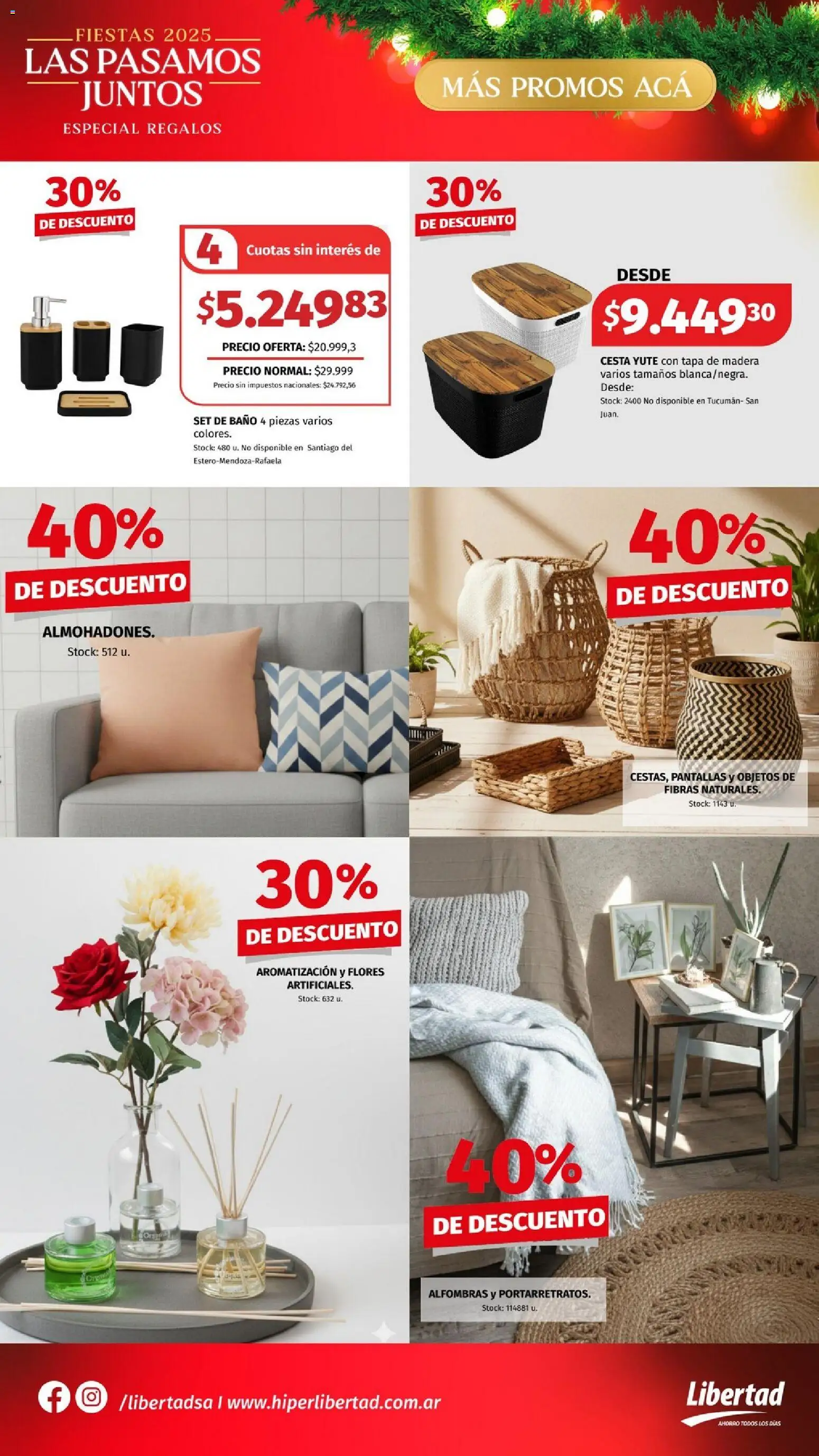 Hipermercado Libertad - Especial Regalos │ válido desde el 04.12.2025 | Página: 20 | Productos: Baño, Cesta, Pantallas