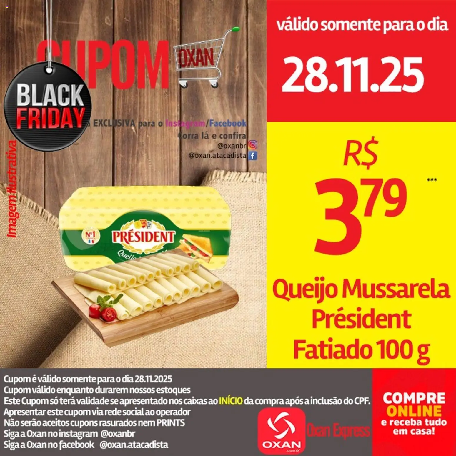 Oxan Atacadista Folheto - válido de 28.11.2025 | Página: 5 | Produtos: Queijo, Mussarela