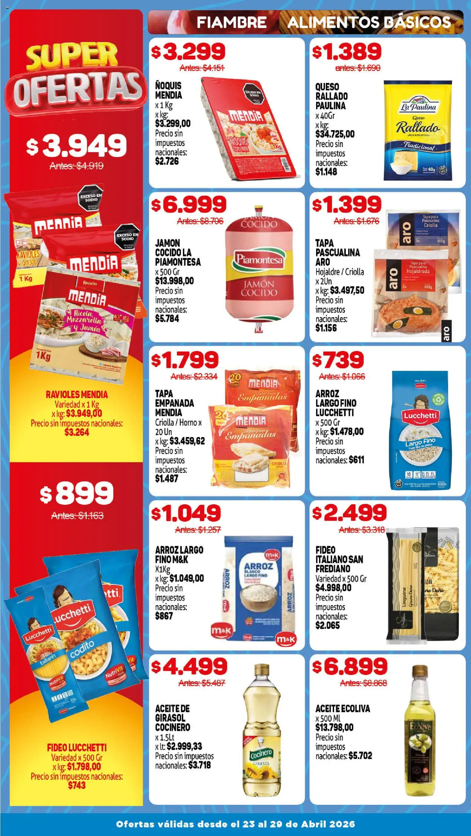 Makro Ofertas VOLVETE A ILUSIONAR OFERTAS SEMANALES │ válido desde el 23.04.2026 | Página: 3 | Productos: Horno, Queso, Jamón, Arroz