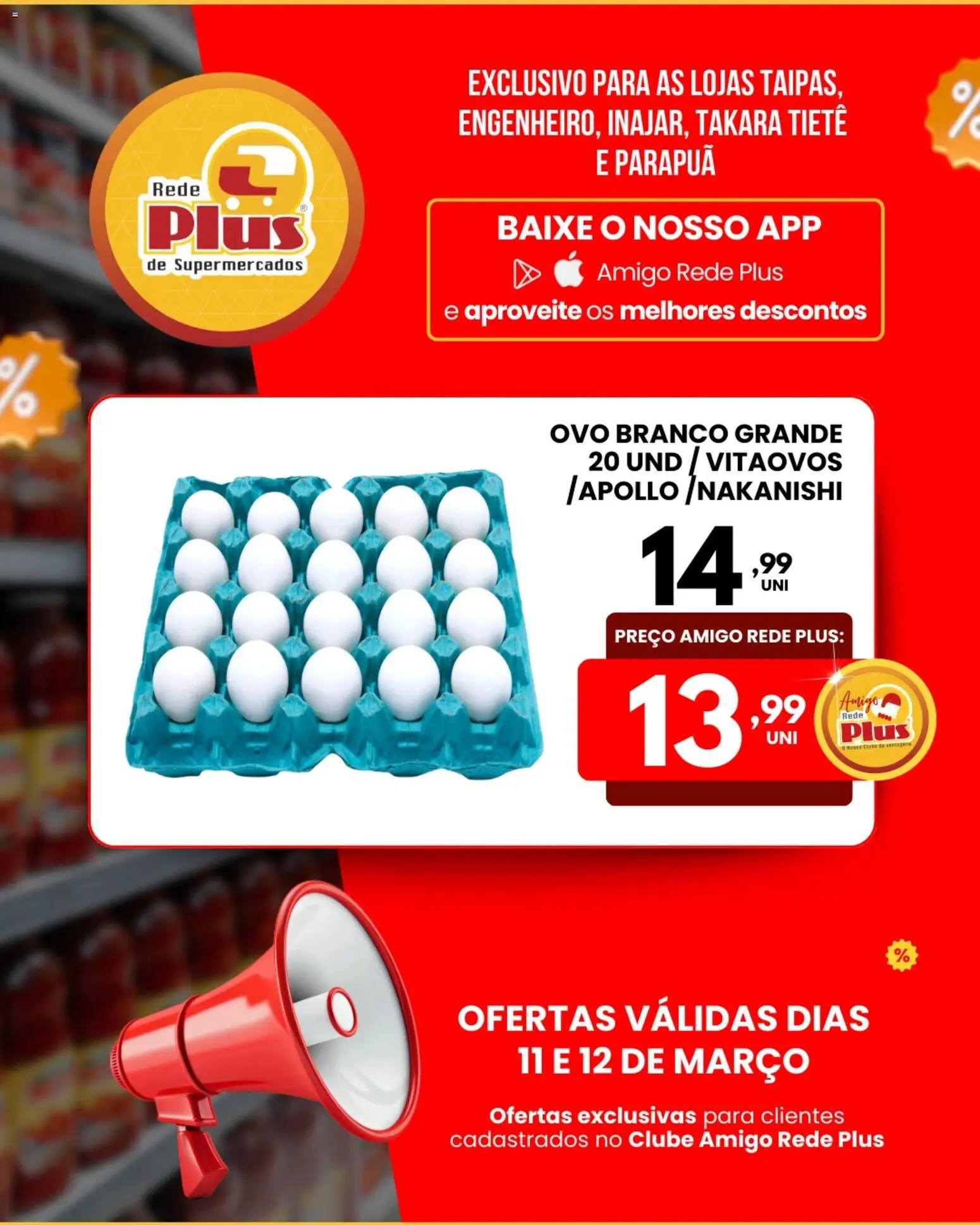 Rede Plus Supermercados Folheto - válido de 11.03.2026 | Página: 1