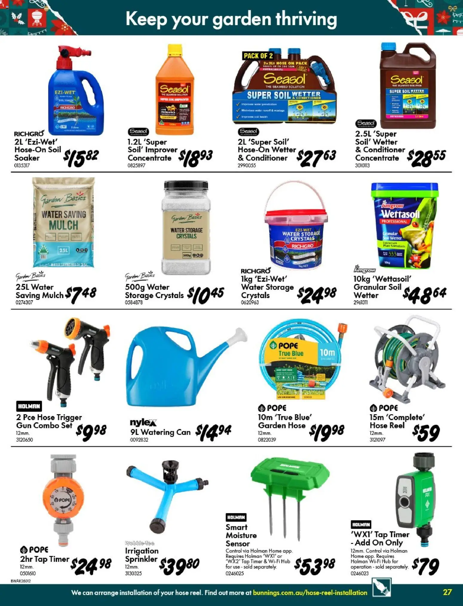 Bunnings Warehouse catalogue - valid from 05.11.2025 | Page: 27 | Products: Conditioner, Watering can, Soil, Timer